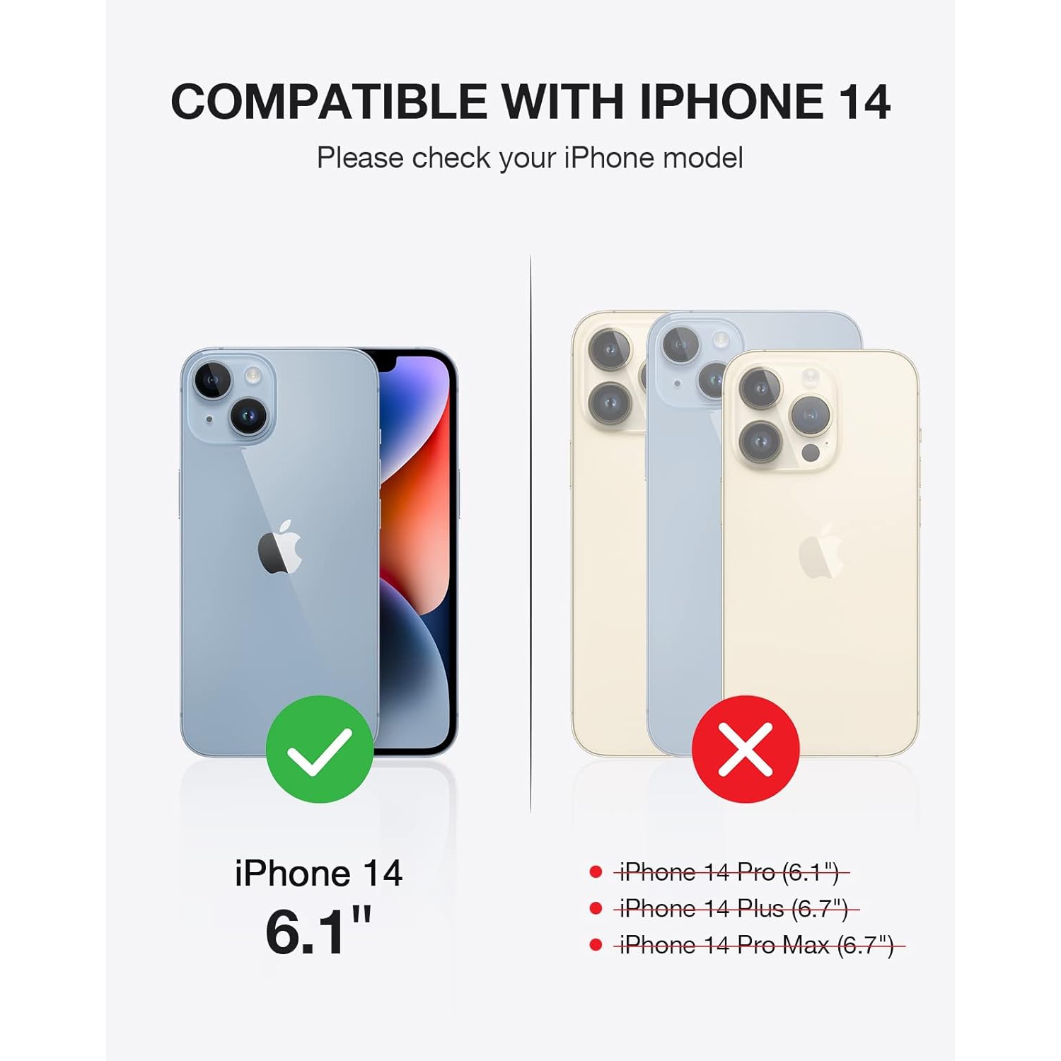 Étui portefeuille iPhone 14 avec porte-cartes, rabat magnétique amovible en cuir pu 2-en-1