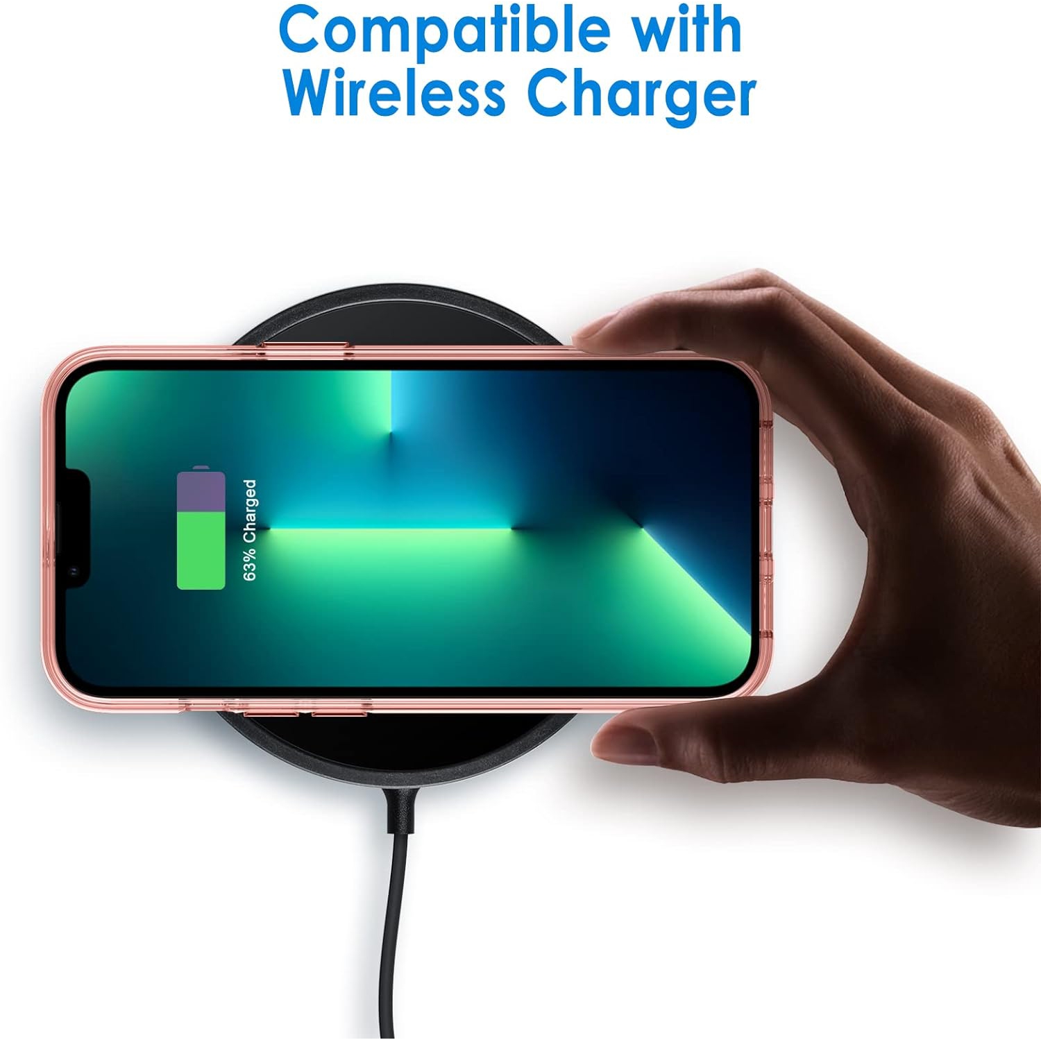 Case Compatible with iPhone 13 Pro Max 6.7-Inch, Shockproof Bumper Cover, Anti-Scratch Clear Back