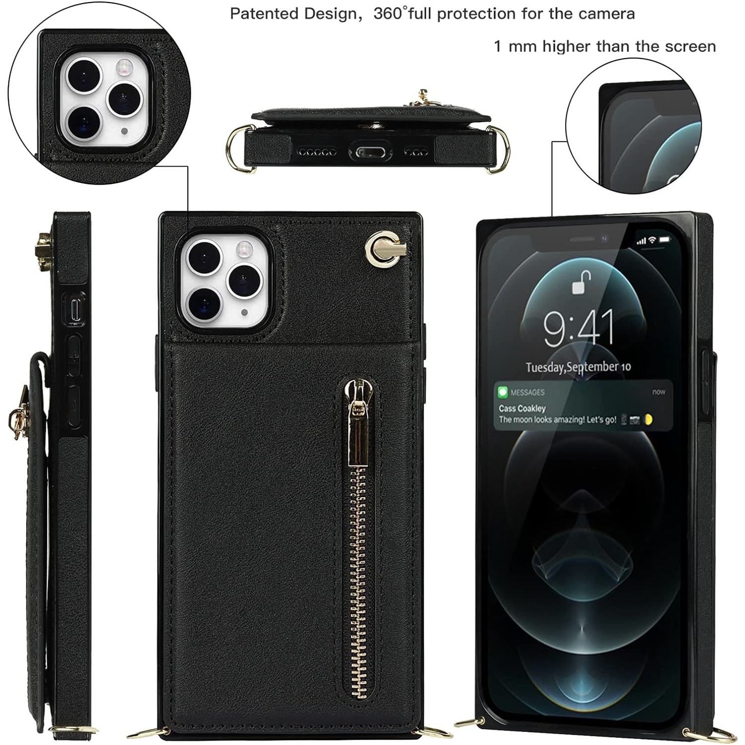 Crossbody Phone Case for iPhone 11 Pro Case with Card Holder for Women,iPhone 11 Pro Case Wallet with Strap