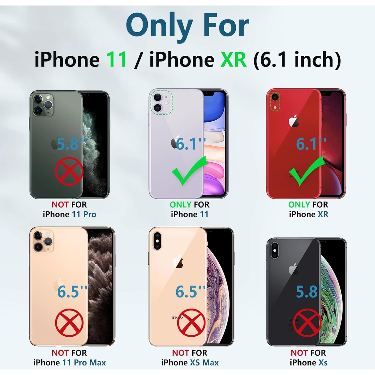 for iPhone 11 Case: for iPhone XR Case Military Grade Drop Proof Rugged Protective Phone Cover with Kickstand |