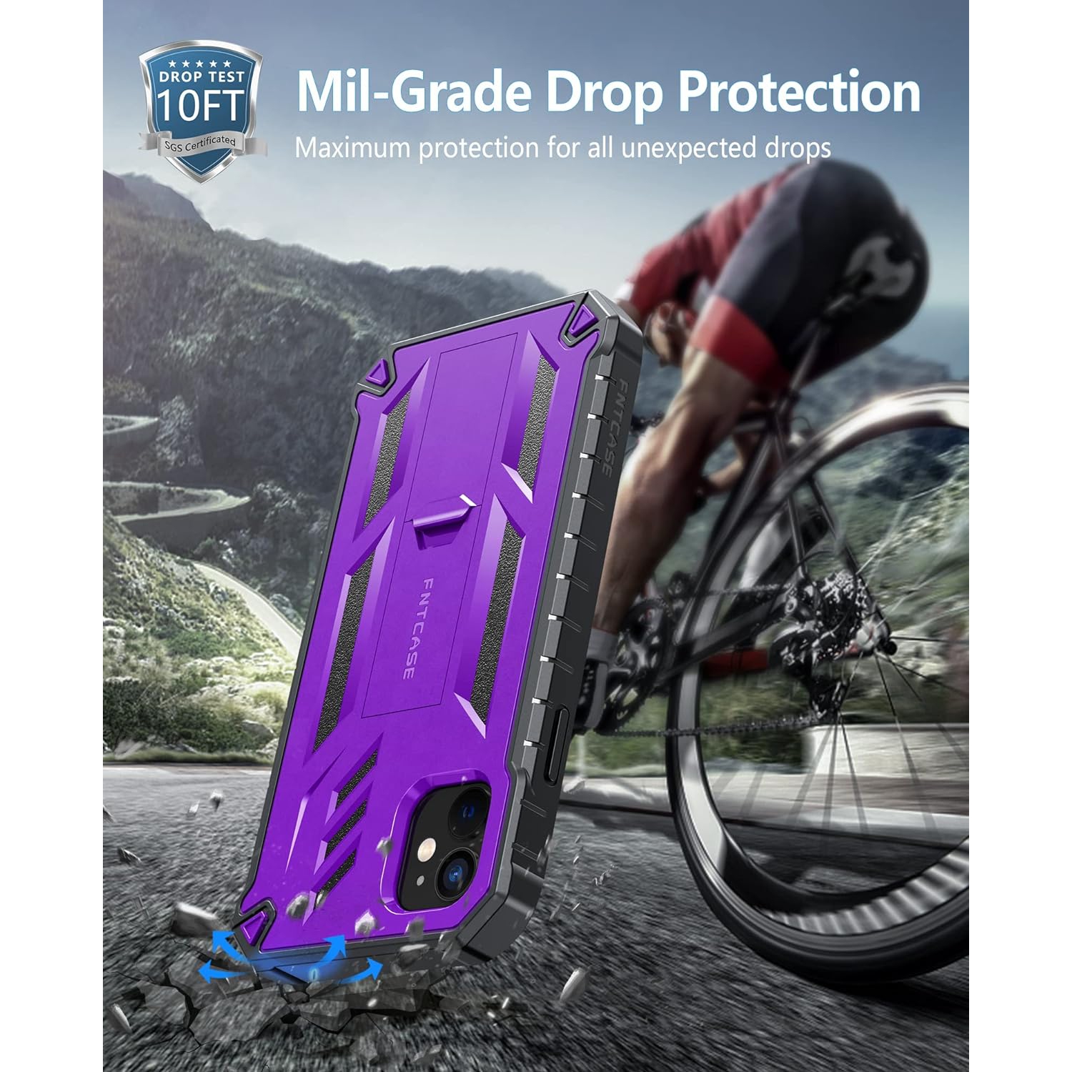 for iPhone 11 Case: for iPhone XR Case Military Grade Drop Proof Rugged Protective Phone Cover with Kickstand |