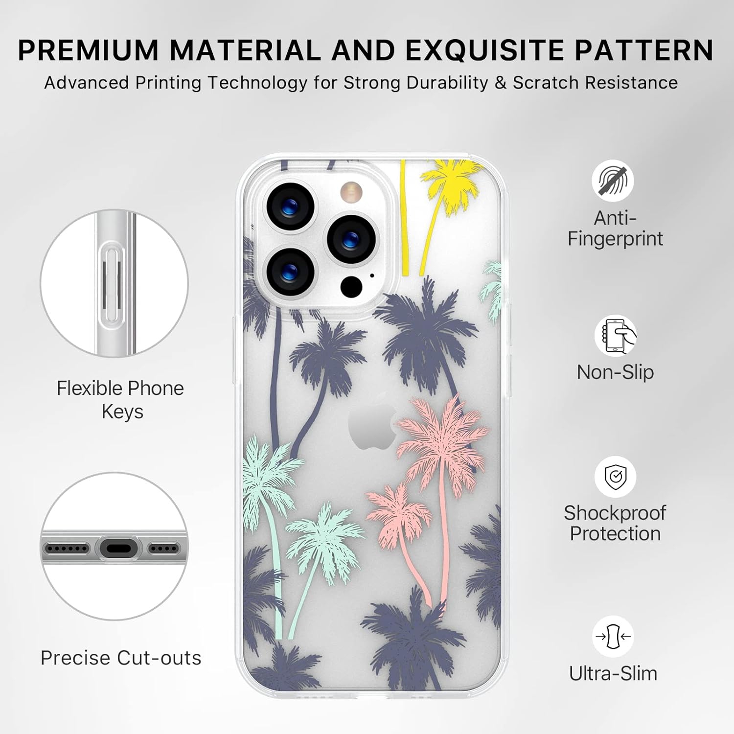 MYBAT PRO Mood Series Slim Cute Clear Crystal Case for iPhone 13 Pro Case, 6.1 inch, Stylish Shockproof Non-Yellowing