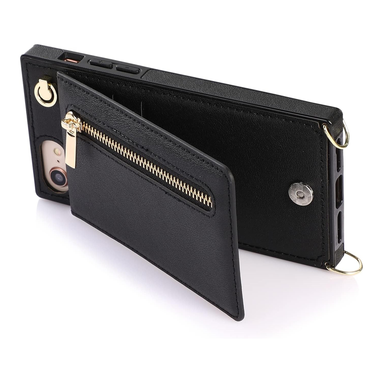 Crossbody Phone Case for iPhone SE 2022/2020 Case with Card Holder for Women,iPhone 7/8 Case Wallet with Strap