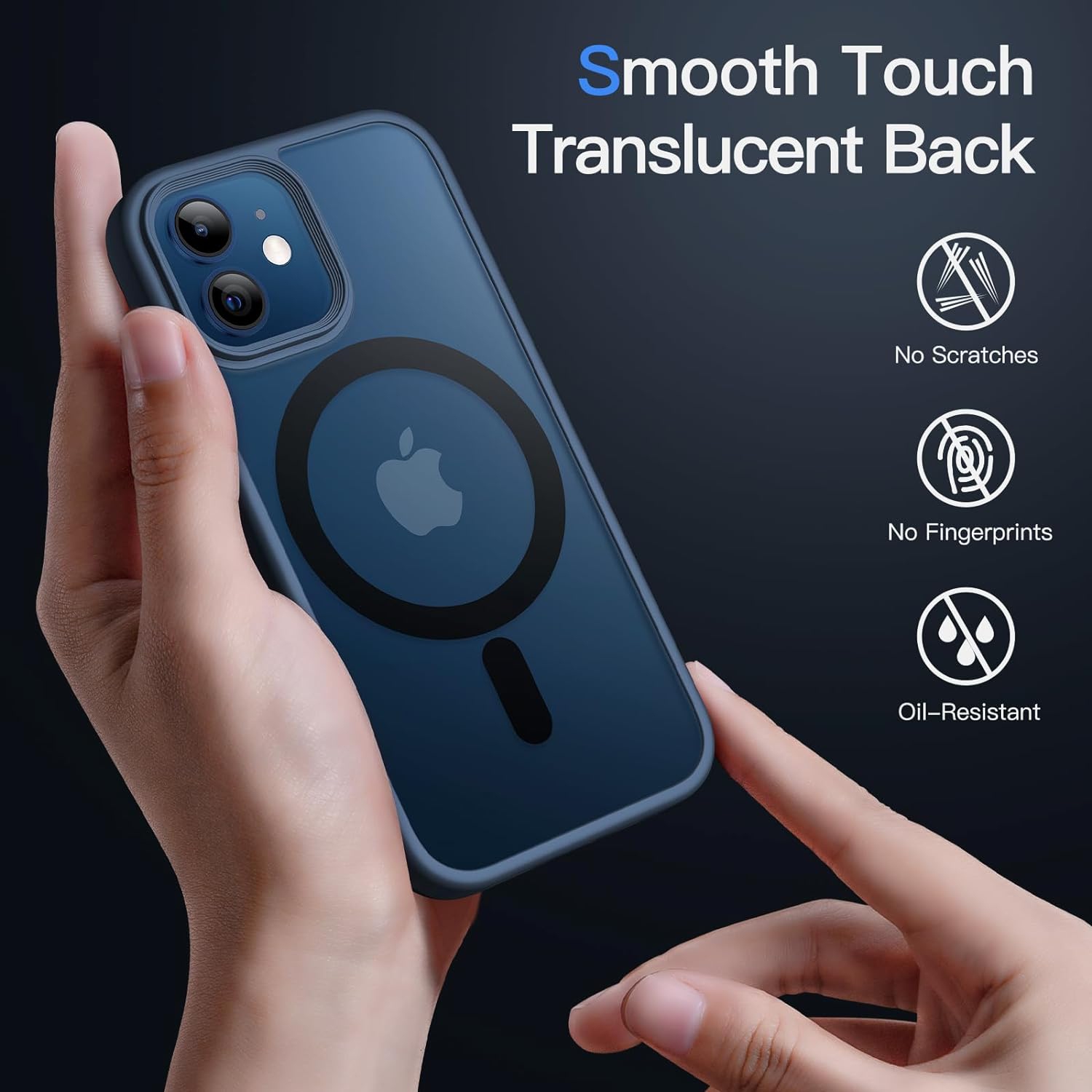 Magnetic Case for iPhone 12 Mini 5.4-Inch Compatible with MagSafe, Translucent Matte Back Slim Shockproof Phone