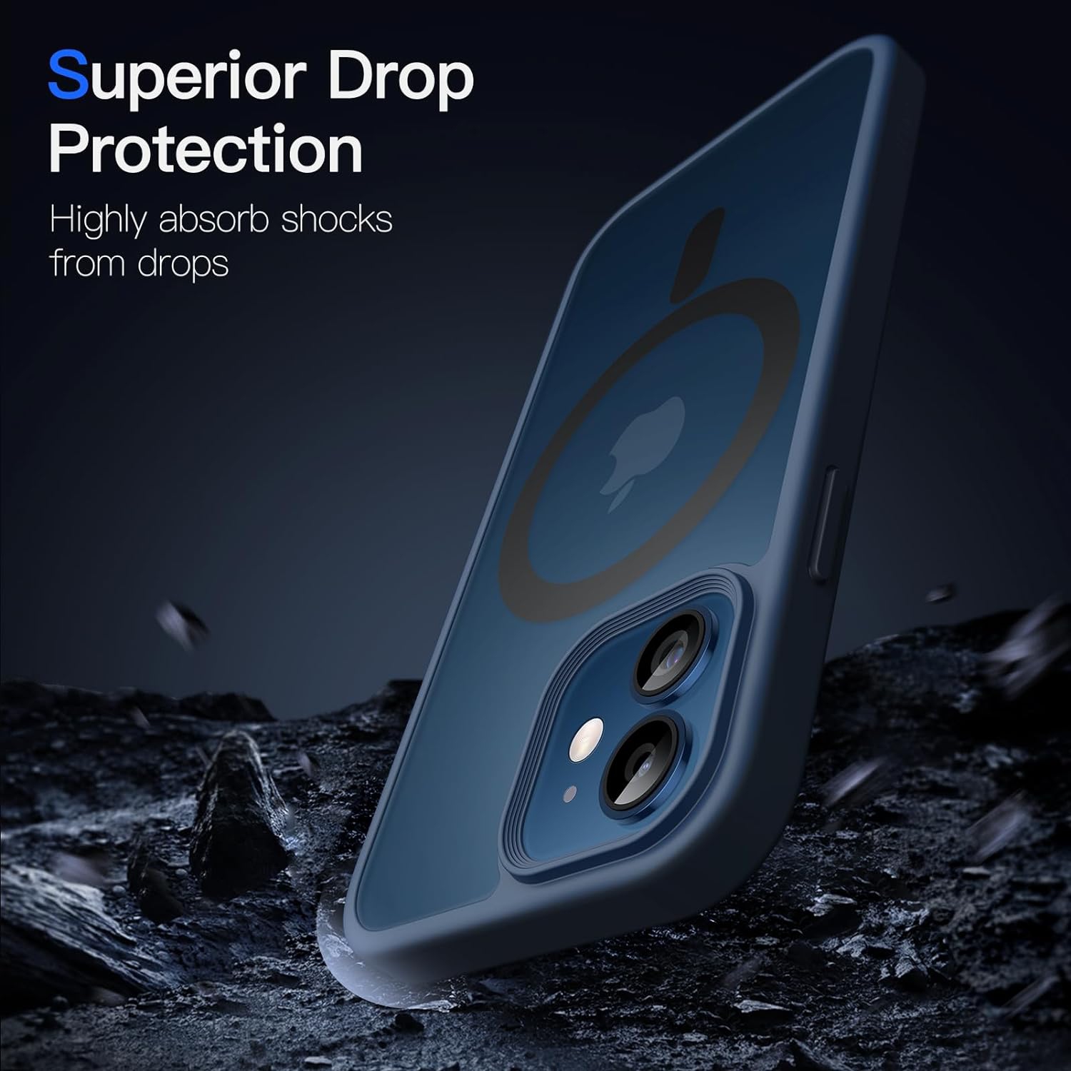 Magnetic Case for iPhone 12 Mini 5.4-Inch Compatible with MagSafe, Translucent Matte Back Slim Shockproof Phone