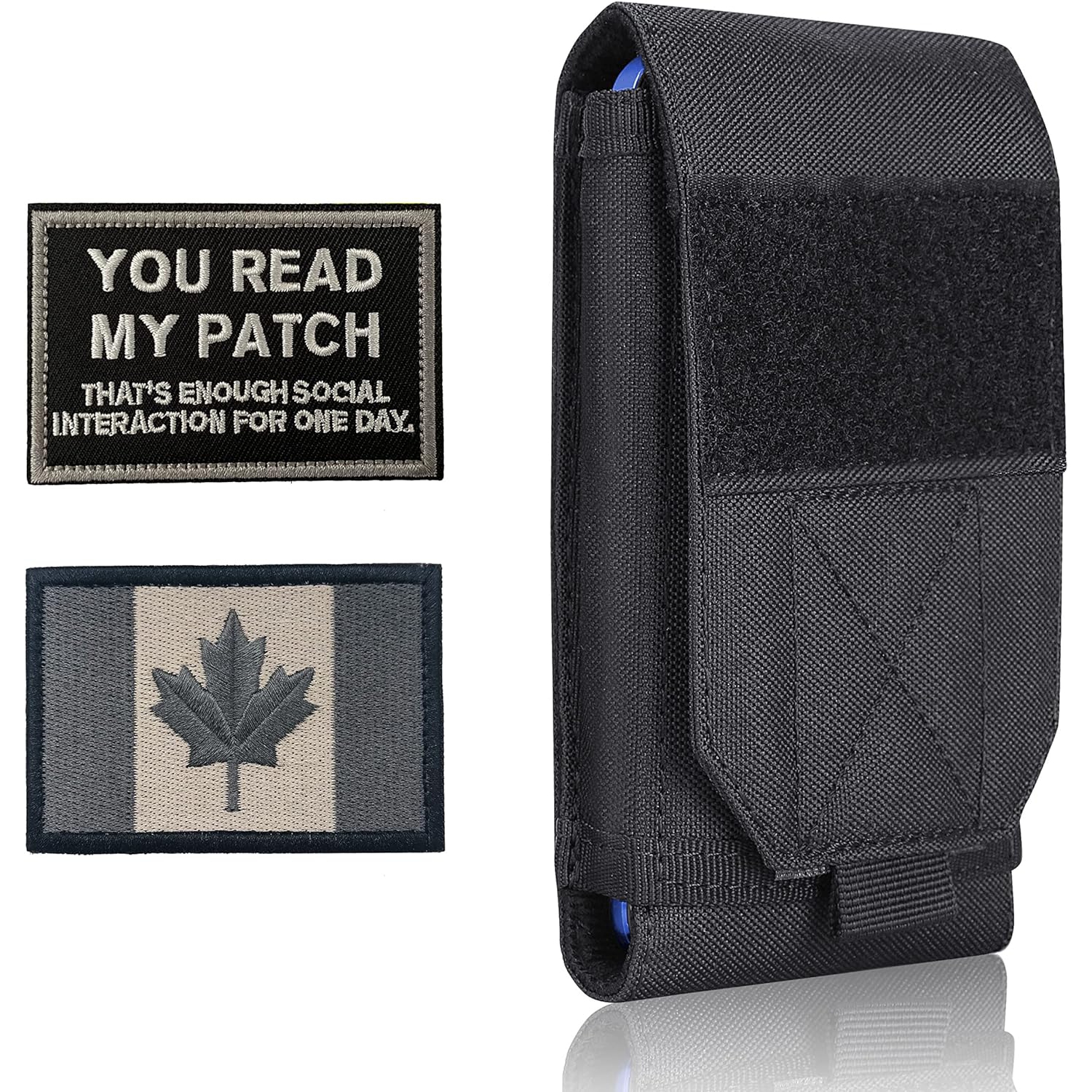 Étui noir Tactical Molle pour téléphone cellulaire,Sac étanche robuste pour iPhone 11 12 13 Pro Max