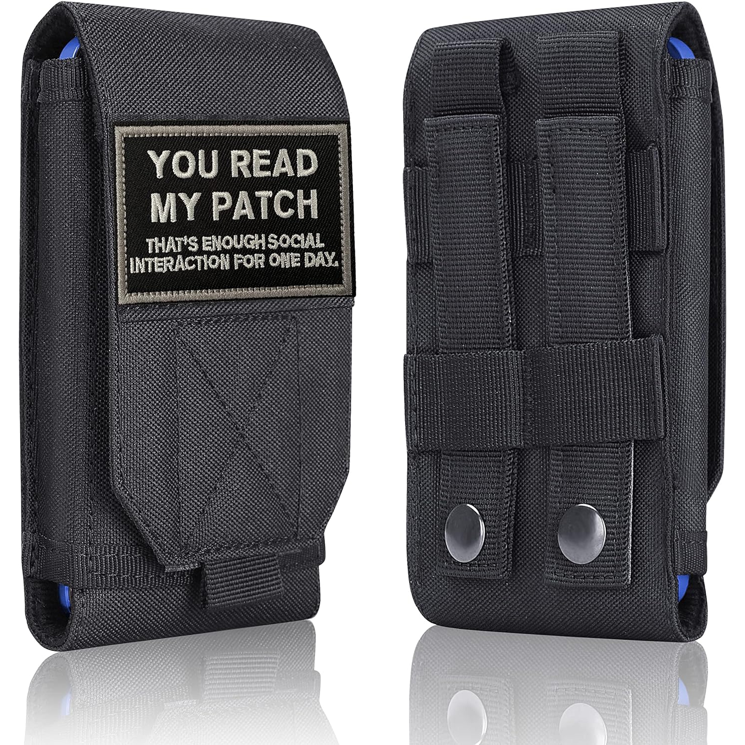 Étui noir Tactical Molle pour téléphone cellulaire,Sac étanche robuste pour iPhone 11 12 13 Pro Max