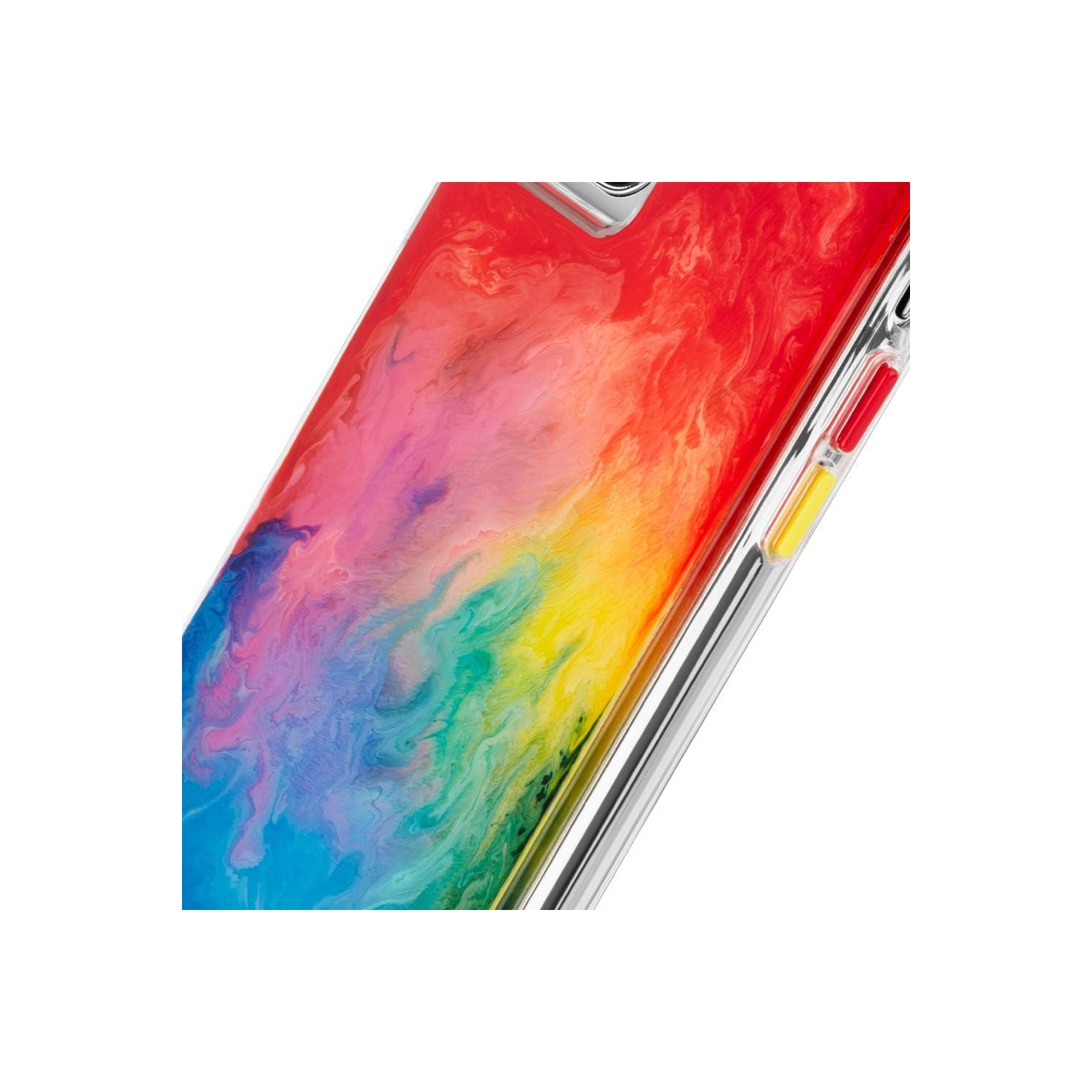 - iPhone 11 Pro Case - Tough Watercolor - Real Ink Swirl - 5.8 - Rainbow Splash