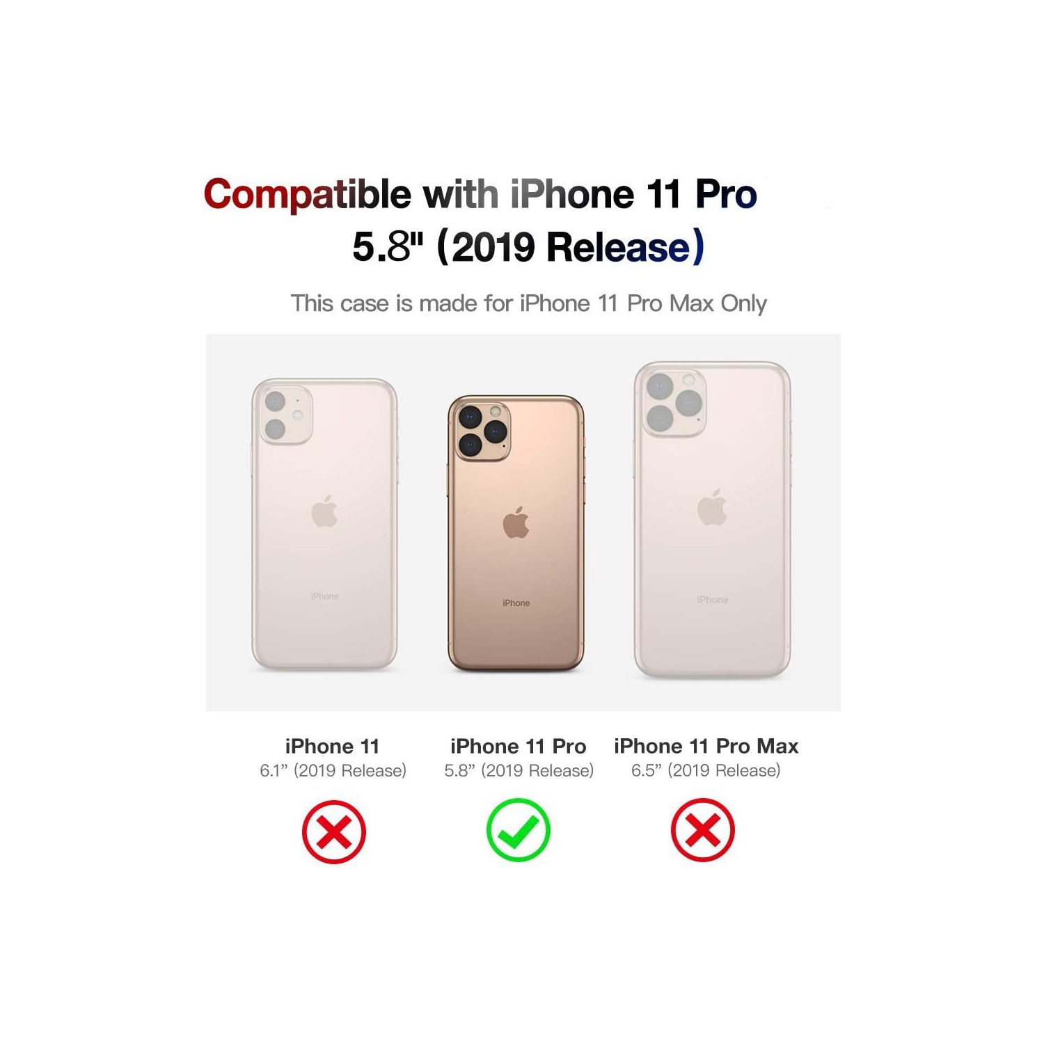 iPhone 11 Pro Case,iPhone 11 Pro Cute Case with Flowers,for Girly Women,Shockproof Clear Floral Pattern Hard