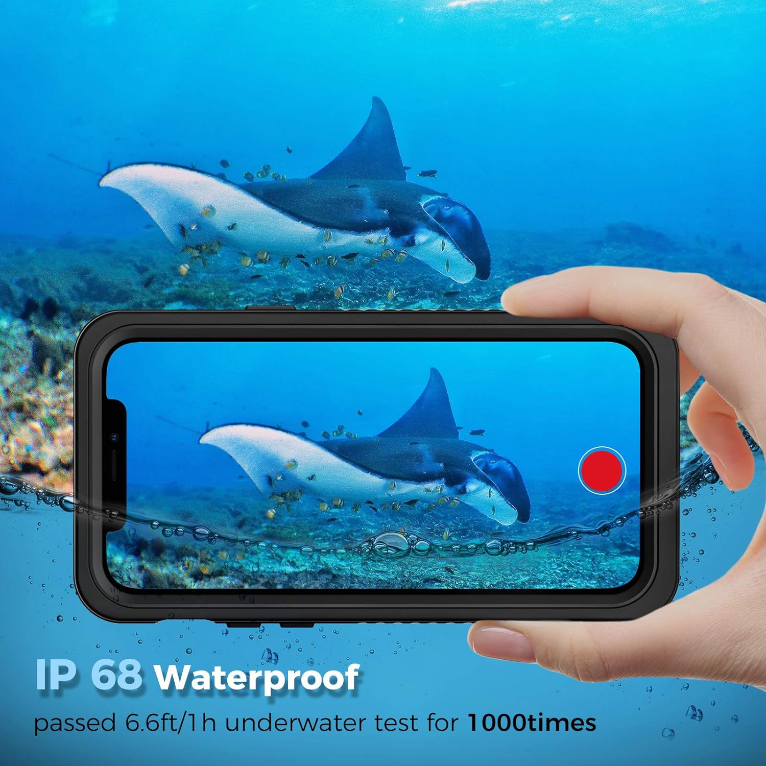 for iPhone 13 Pro Waterproof Case [Not for iPhone 13] with Built-in Screen Protector Shockproof Snowproof