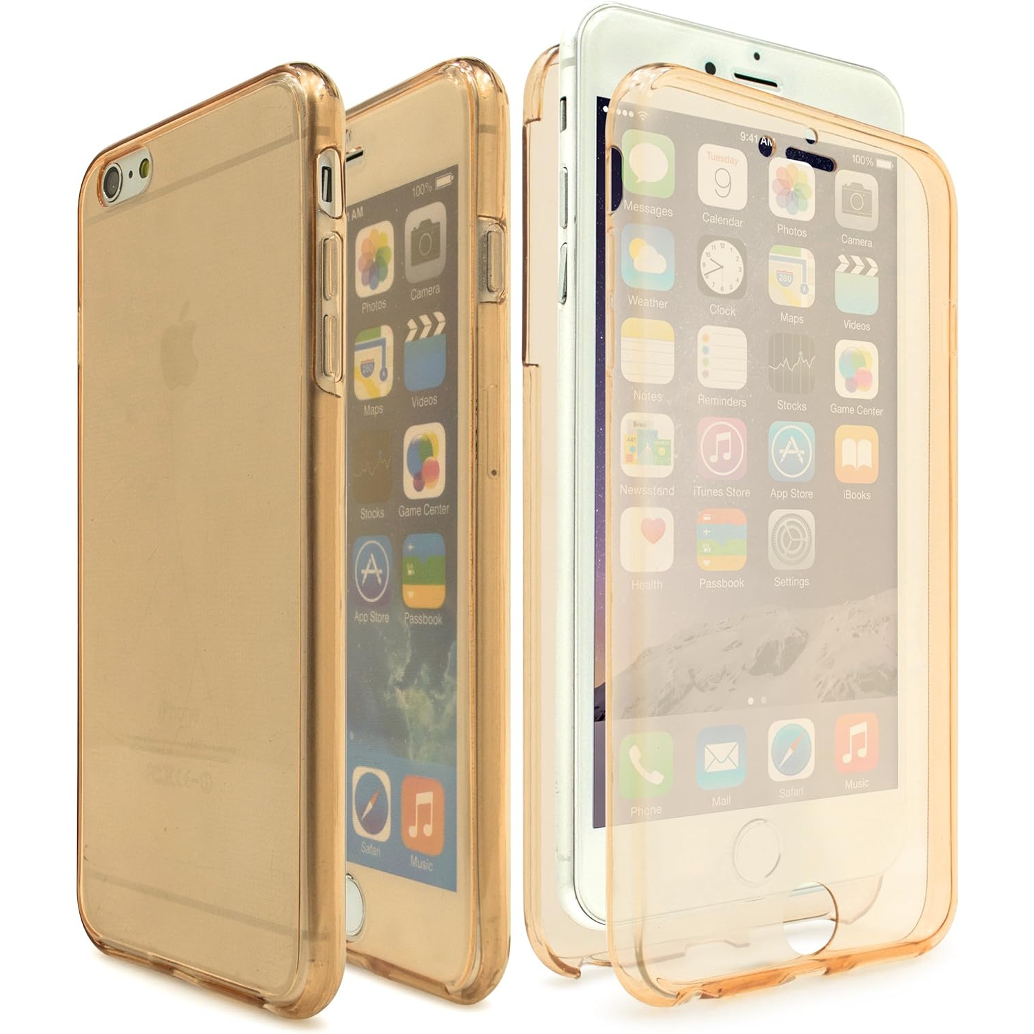 iPhone 6 Plus / 6s Plus Case, Slim Fit Front and Back Full Body Protective Crystal Two Pieces TPU Clear Cover