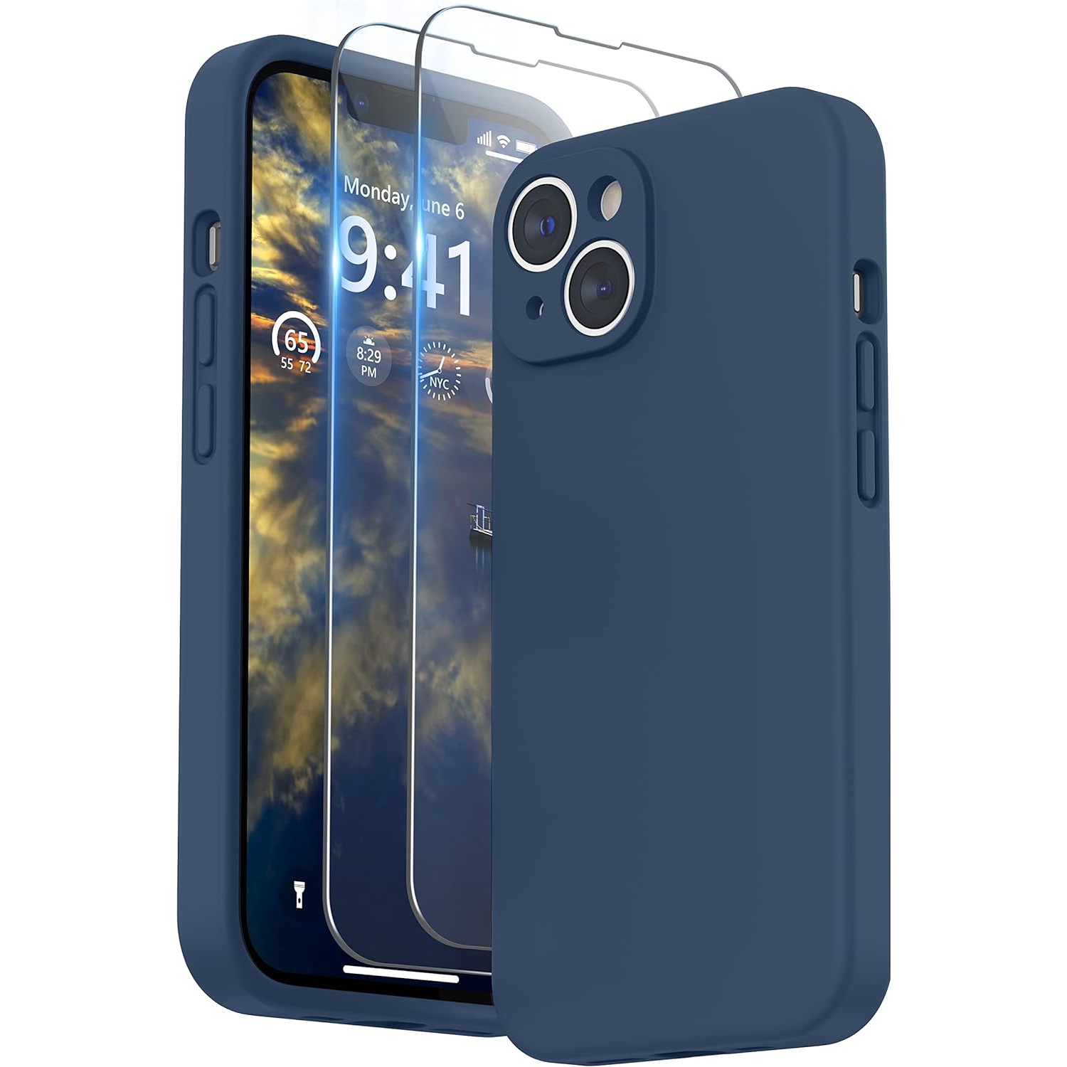 Silicone Case Compatible with iPhone 14 Case 6.1 inch, with Camera Protection Liquid Silicone Soft Gel