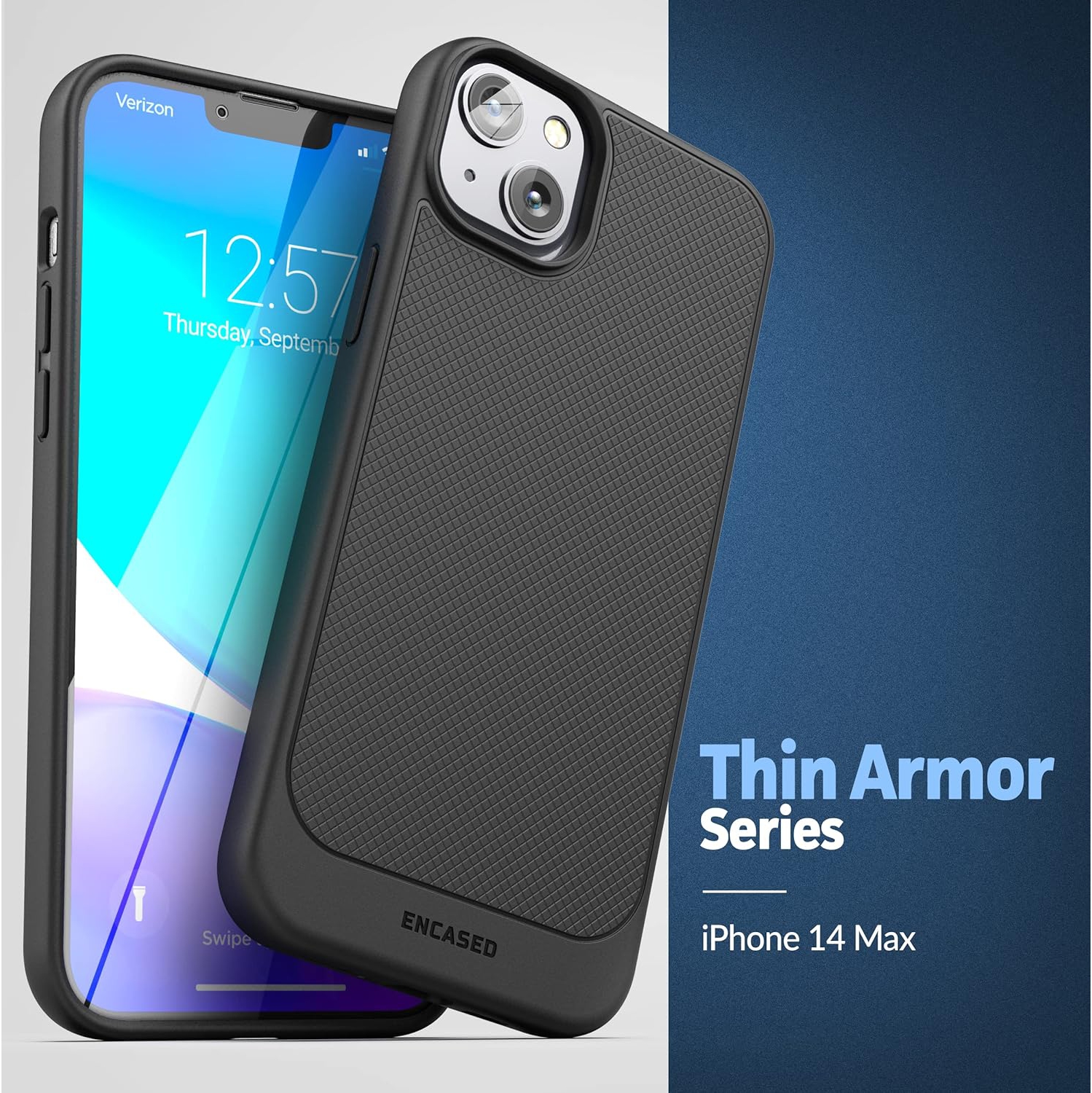 Étui Slim Armor conçu pour iPhone 14 plus avec pince de ceinture, étui pour téléphone Slim Fit avec étui