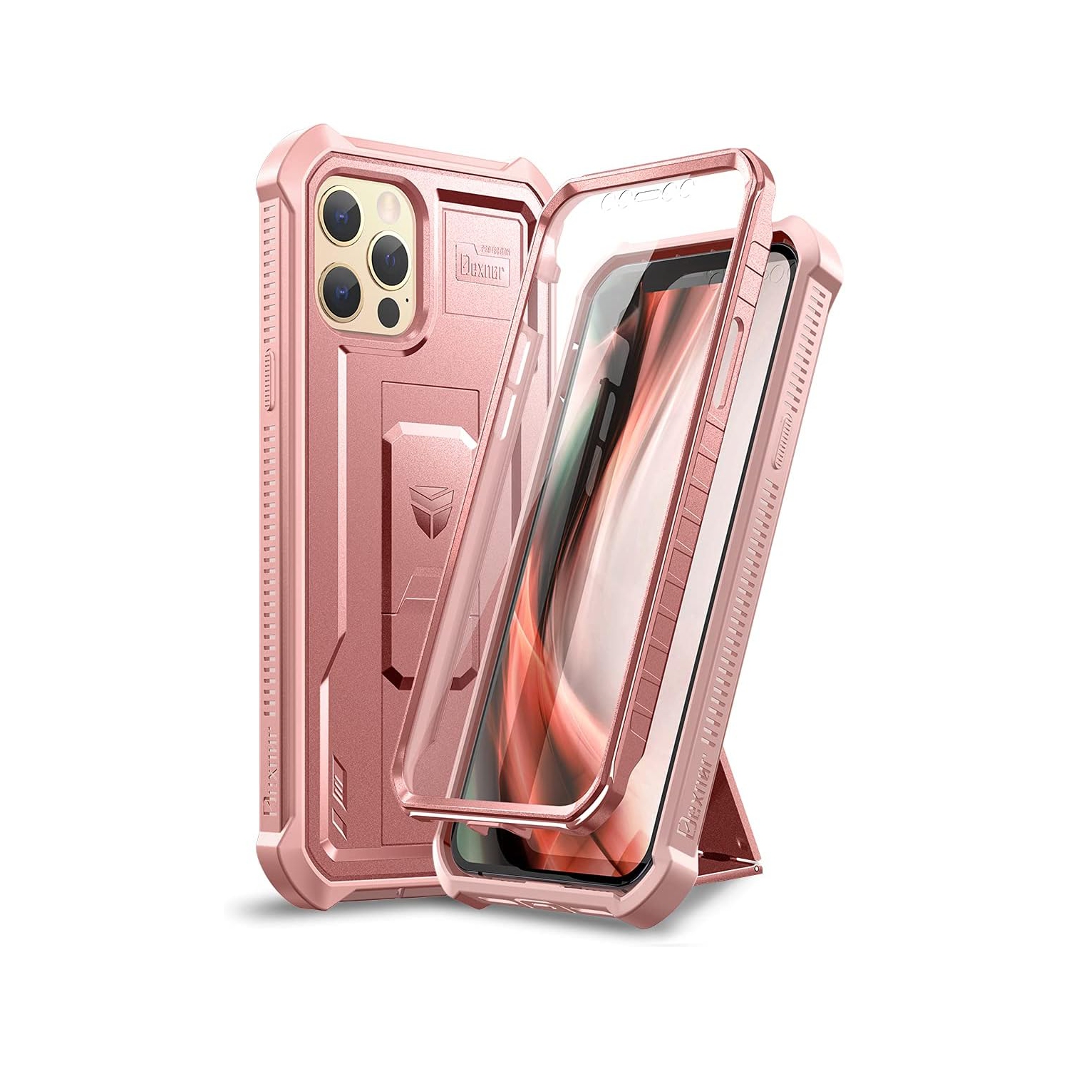 Case Compatible with iPhone 12 & 12 Pro [6.1 inch] 360 Full Body Heavy Duty Military Grade Shockproof Hard Back