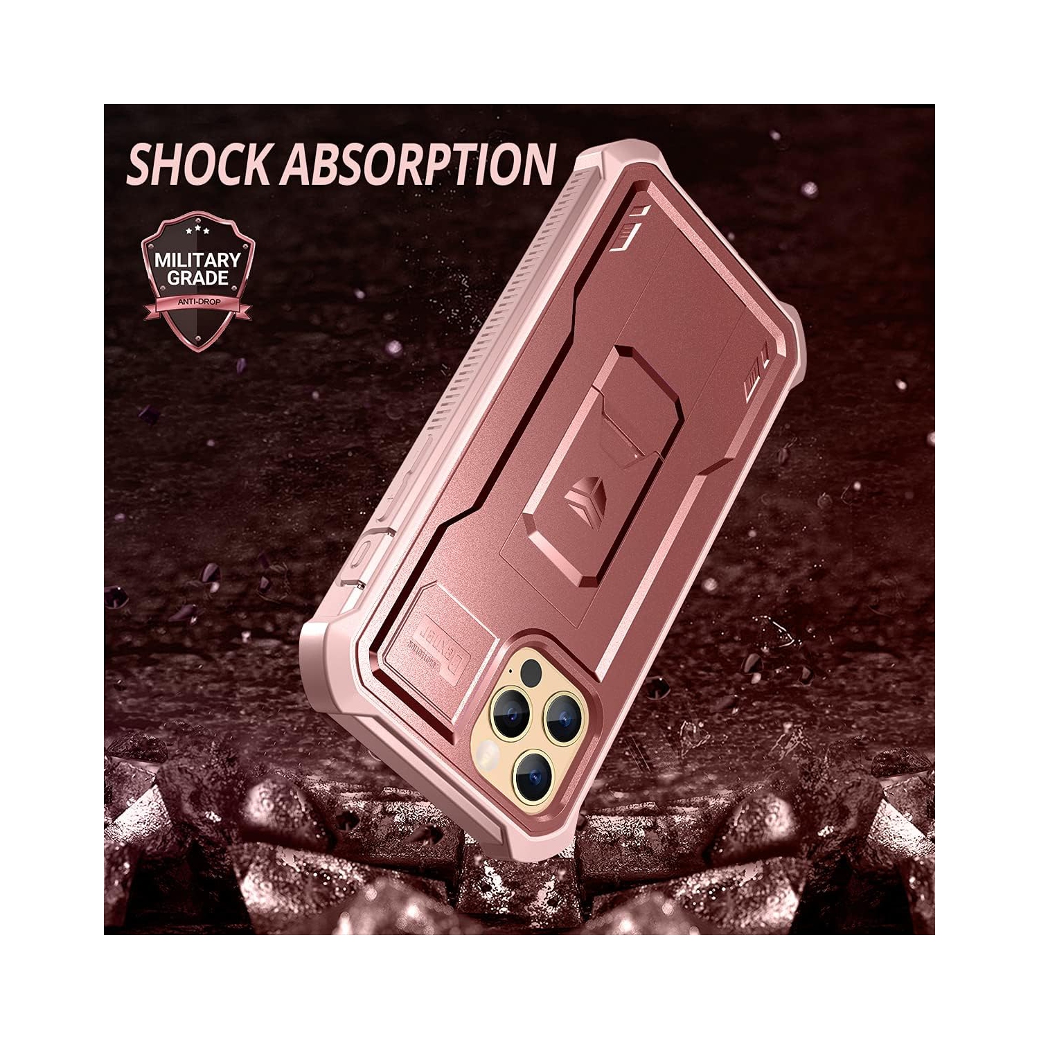 Case Compatible with iPhone 12 & 12 Pro [6.1 inch] 360 Full Body Heavy Duty Military Grade Shockproof Hard Back