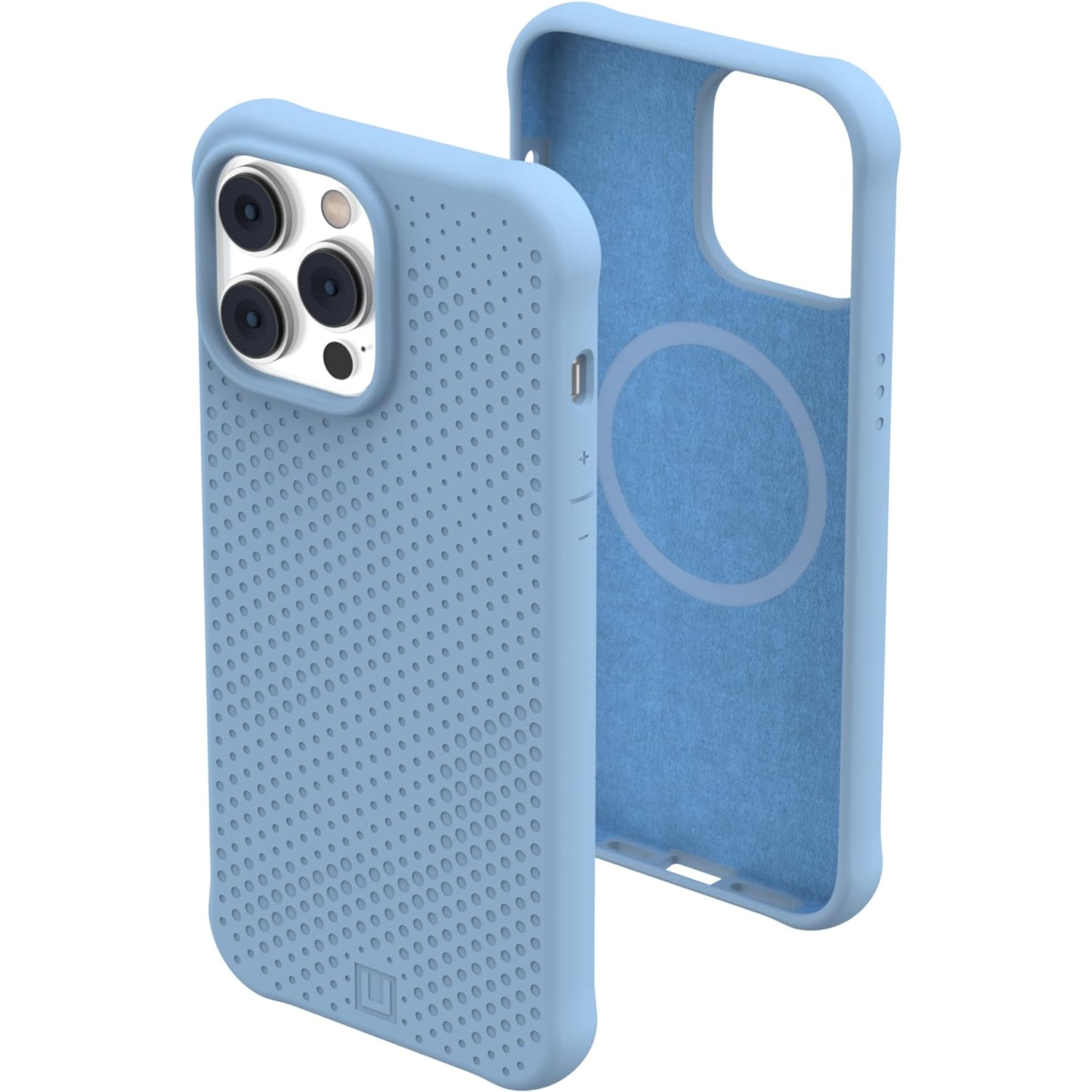 [U] by UAG Designed for iPhone 14 Pro Max Case Blue Cerulean 6.7" Dot Build-in Magnet Compatible with MagSafe Charging