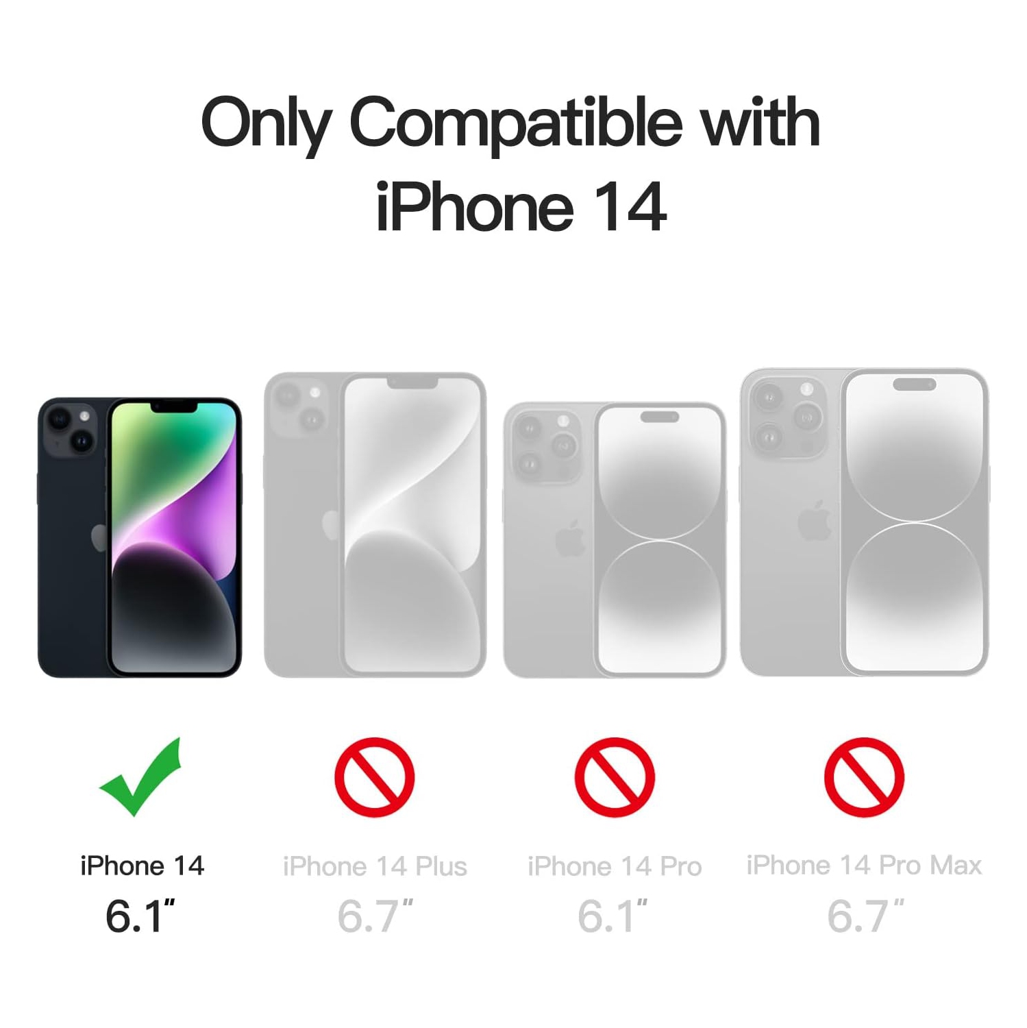 Magnetic Case for iPhone 14 6.1-Inch Compatible with MagSafe, Translucent Matte Back Slim Shockproof Phone Cover