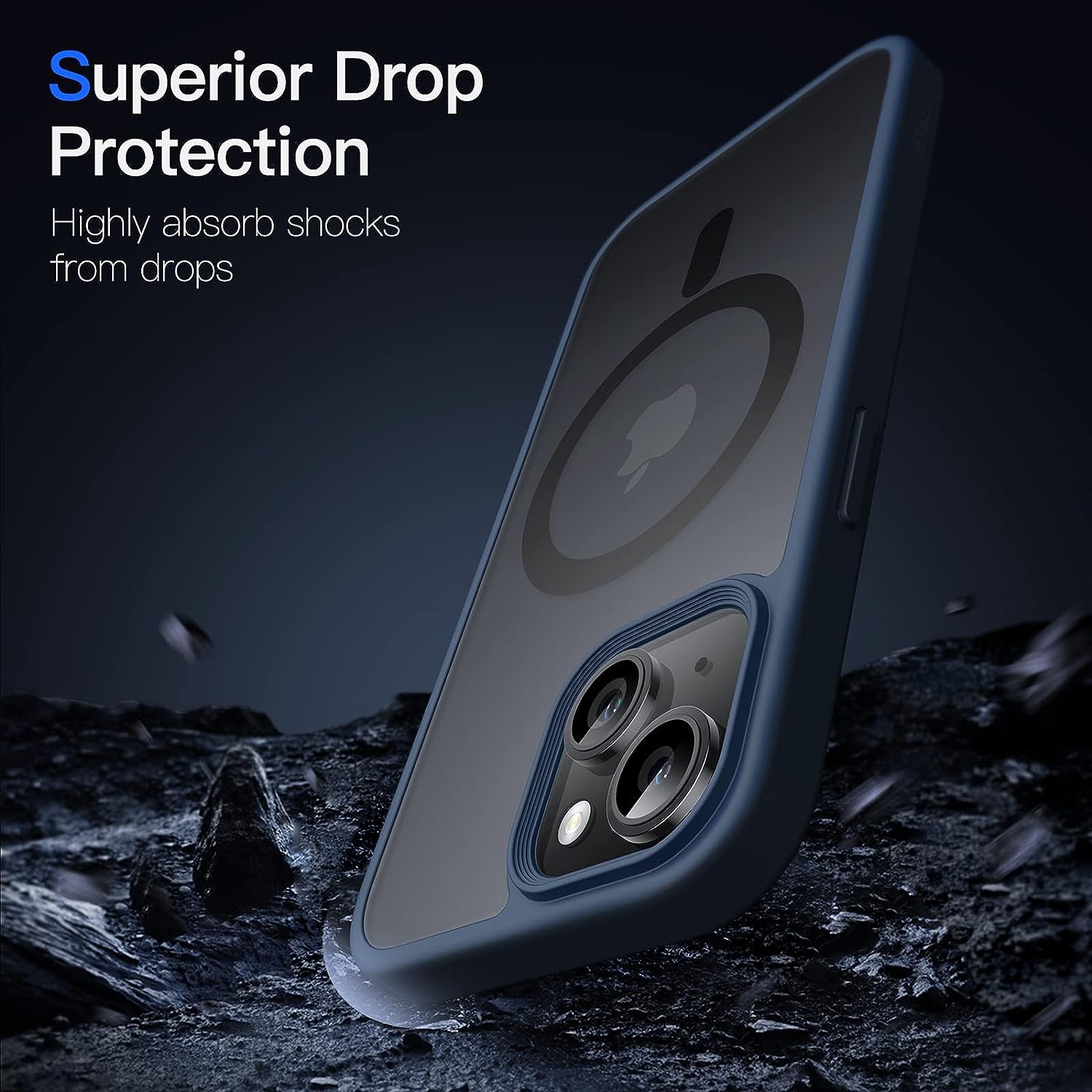 Magnetic Case for iPhone 14 6.1-Inch Compatible with MagSafe, Translucent Matte Back Slim Shockproof Phone Cover