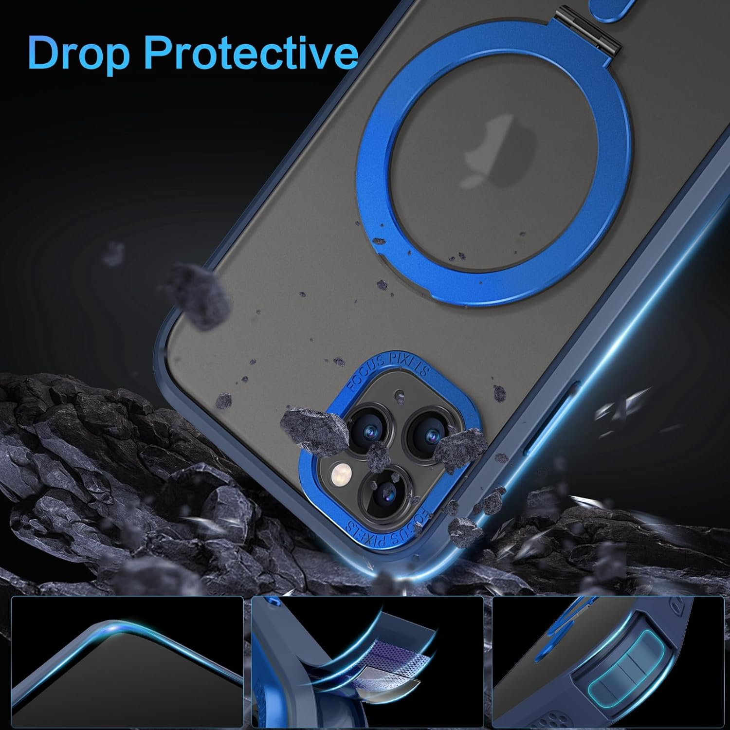 Magnetic Case for iPhone 11 Pro Max, Magnetic Kickstand iPhone 11 Pro Max Case Cover Anti-Yellowing Phone Cases