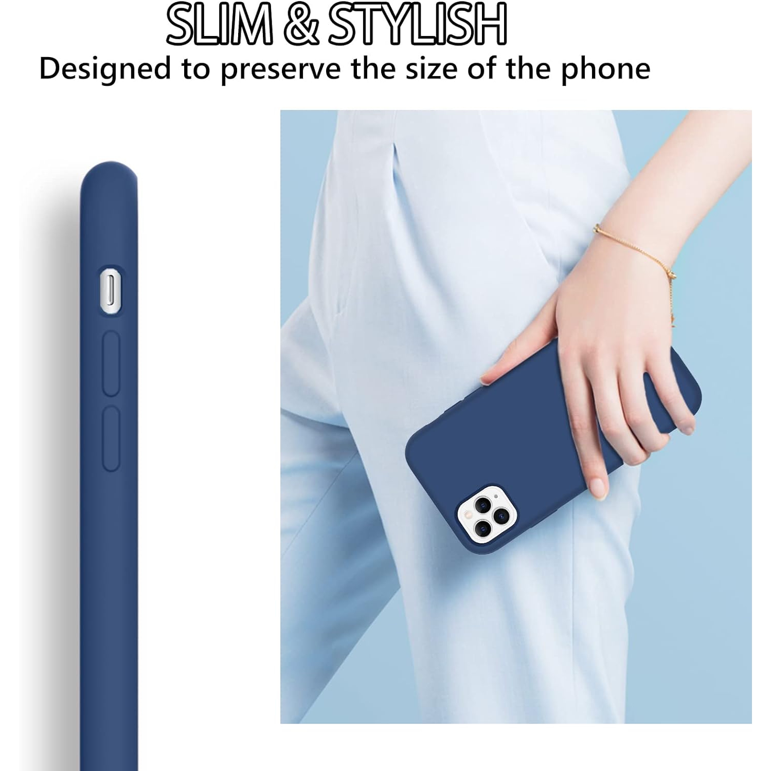 iPhone 11 Pro Max Case, Liquid Silicone Soft Rubber Sim Cover with Microfiber Cloth Layer Shockproof Full Body