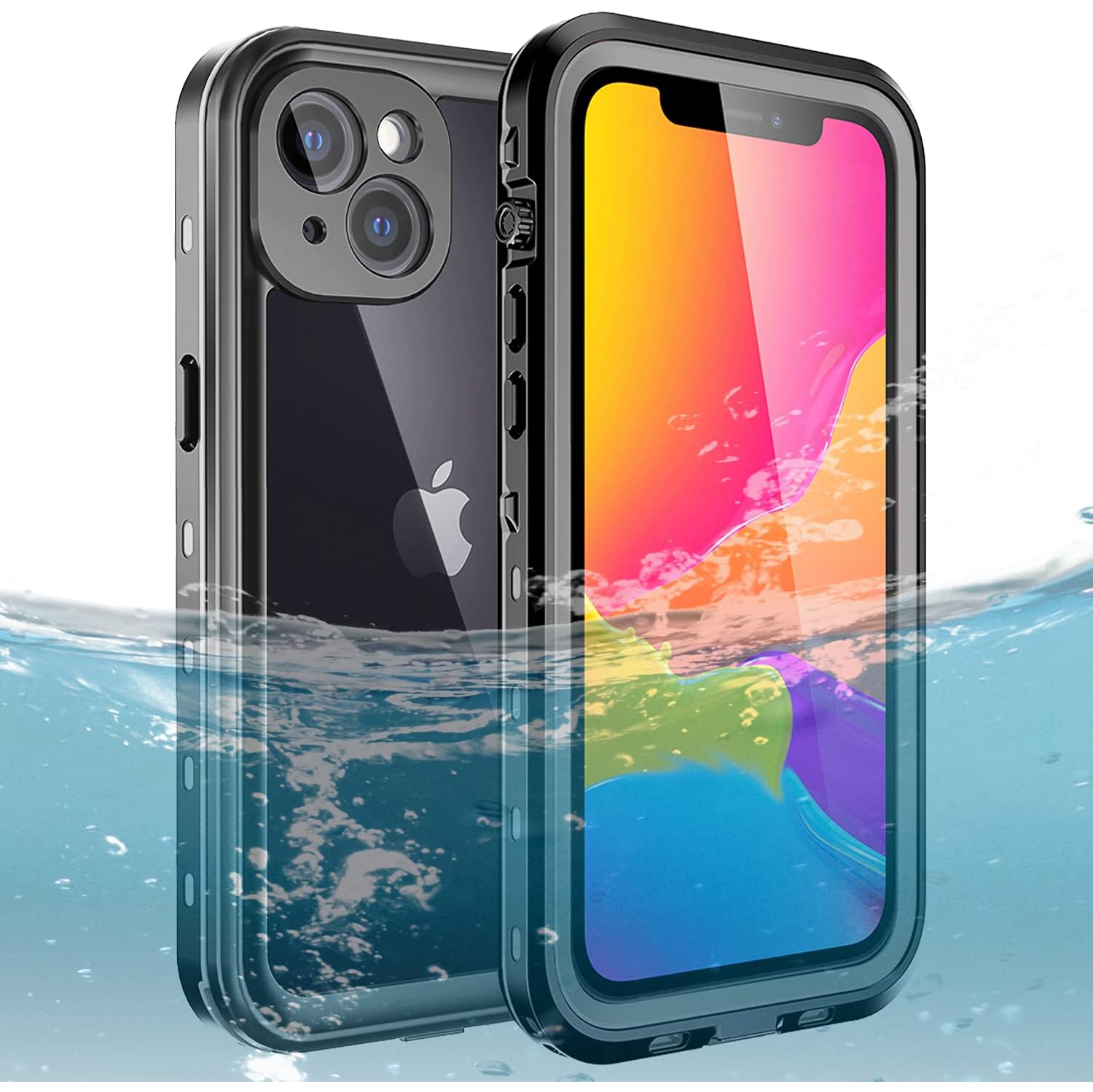 iPhone 13 Mini Waterproof Case, IP68 Certified Sound Quality Shockproof Dustproof Full-Sealed Full Body Heavy