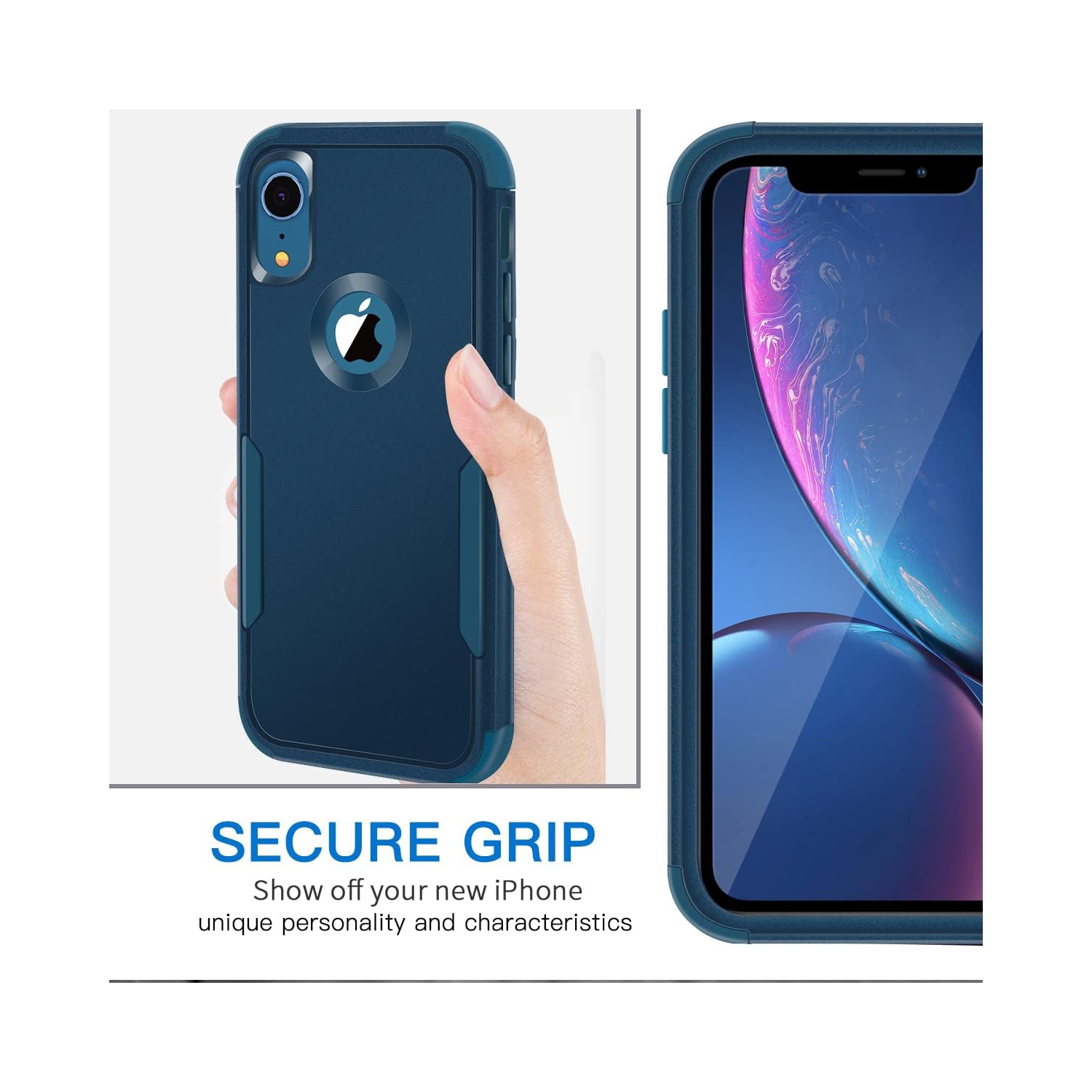 iPhone XR Heavy Duty Case, Shockproof Tough Case, Rugged 3-in-1 Triple-Layer Drop Protection Phone Cover