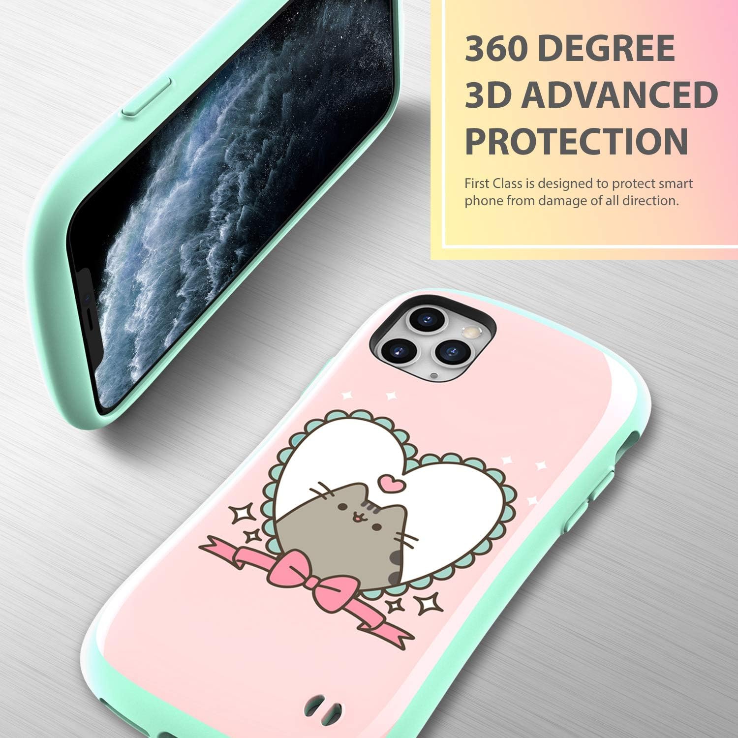 x Pusheen The Cat First Class Series iPhone 11 Pro Max Case – Cute Dual Layer [TPU and Polycarbonate] Hybrid
