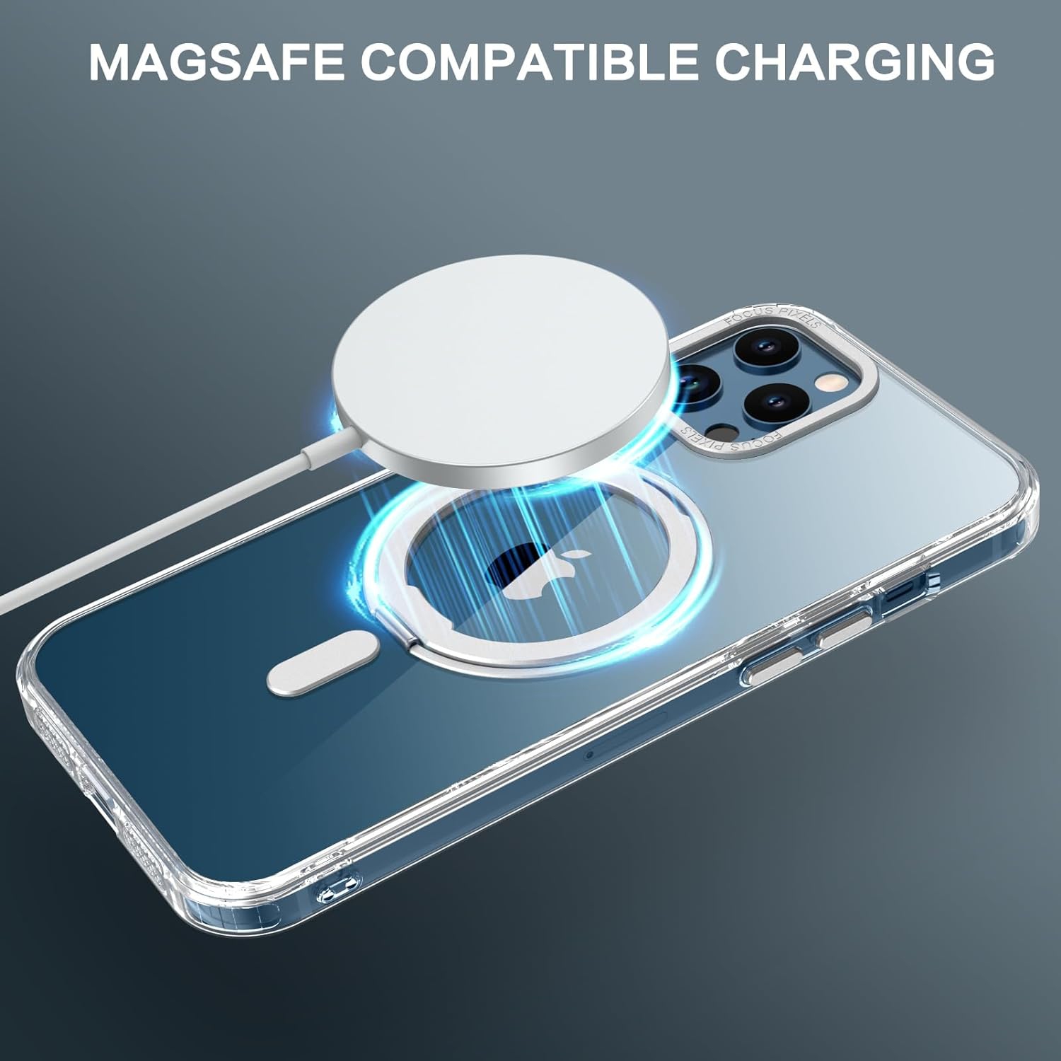 Anneau rotatif à 360° pour étui iPhone 12 Pro Max avec support, étui magnétique iPhone 12 Pro Max compatible
