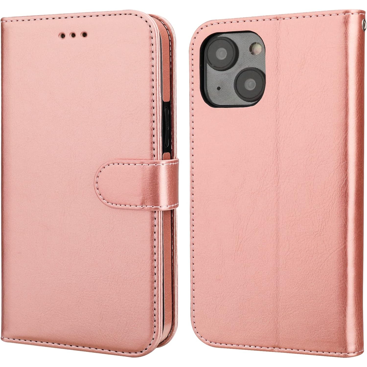 Detachable Wallet Case for iPhone 14 RFID Blocking Card Slots Holder Premium PU Leather Magnetic Kickstand