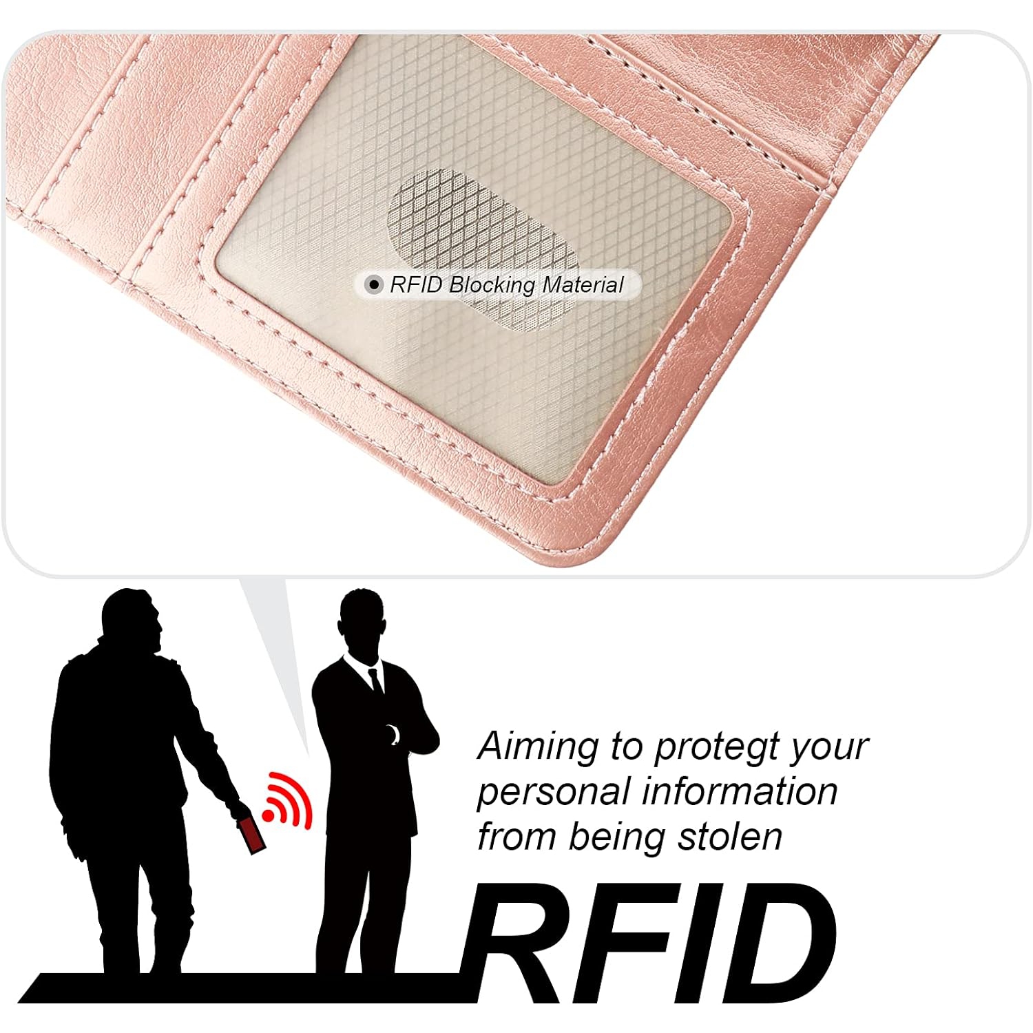 Detachable Wallet Case for iPhone 14 RFID Blocking Card Slots Holder Premium PU Leather Magnetic Kickstand
