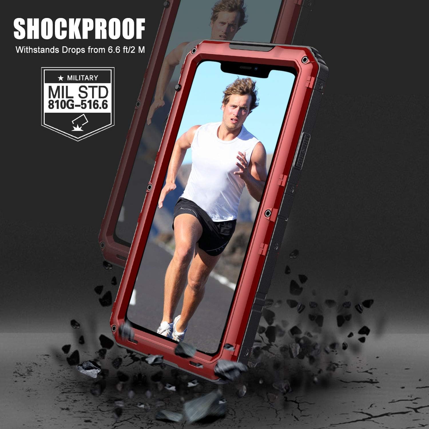Compatible with iPhone 11 Pro Max Case Shockproof Waterproof Full Body Protective Heavy Duty Built-in Screen