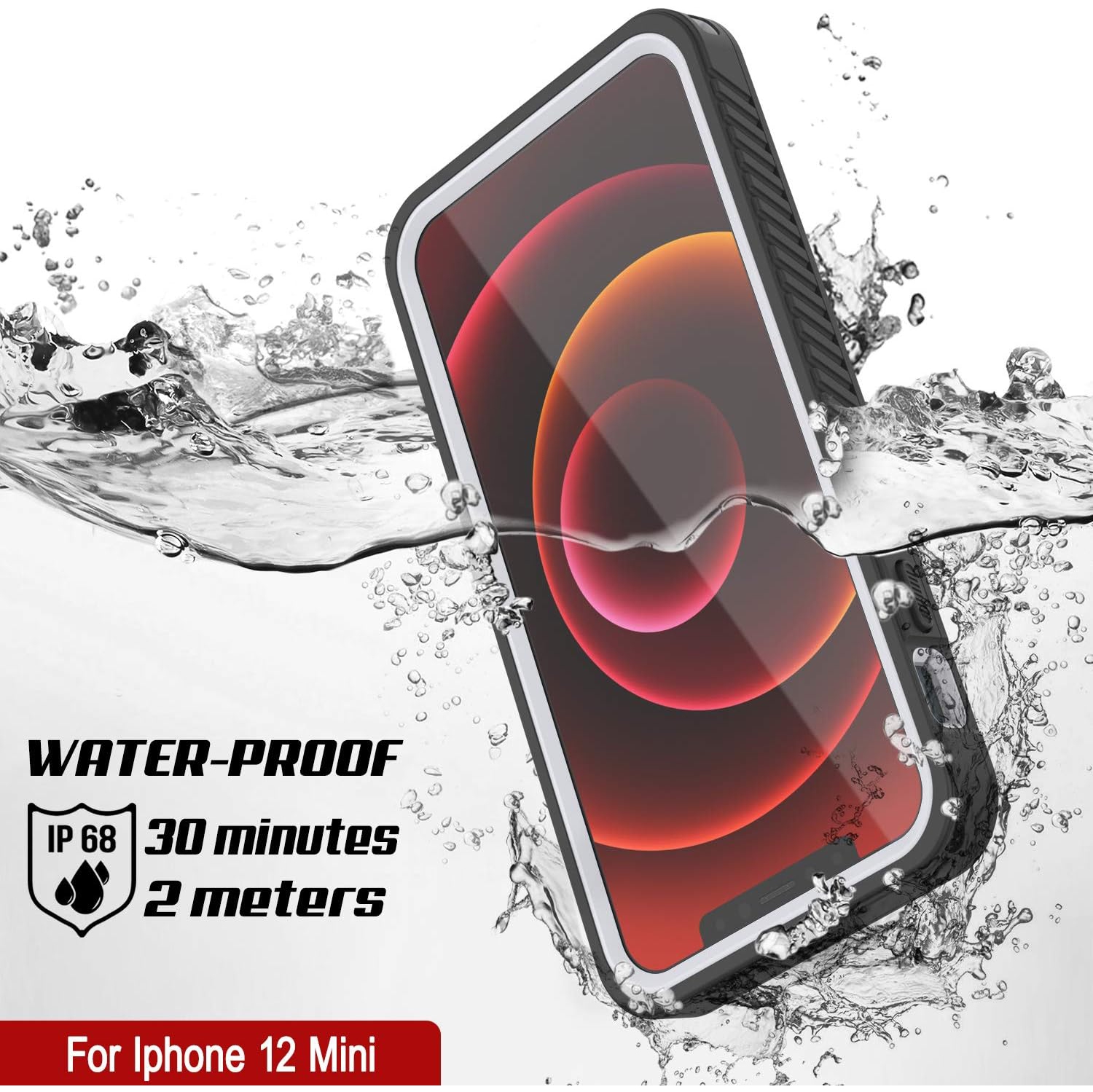 for iPhone 12 Mini Waterproof Case [Extreme Series] [Slim Fit] [IP68 Certified] [Shockproof] [Snowproof] Armor