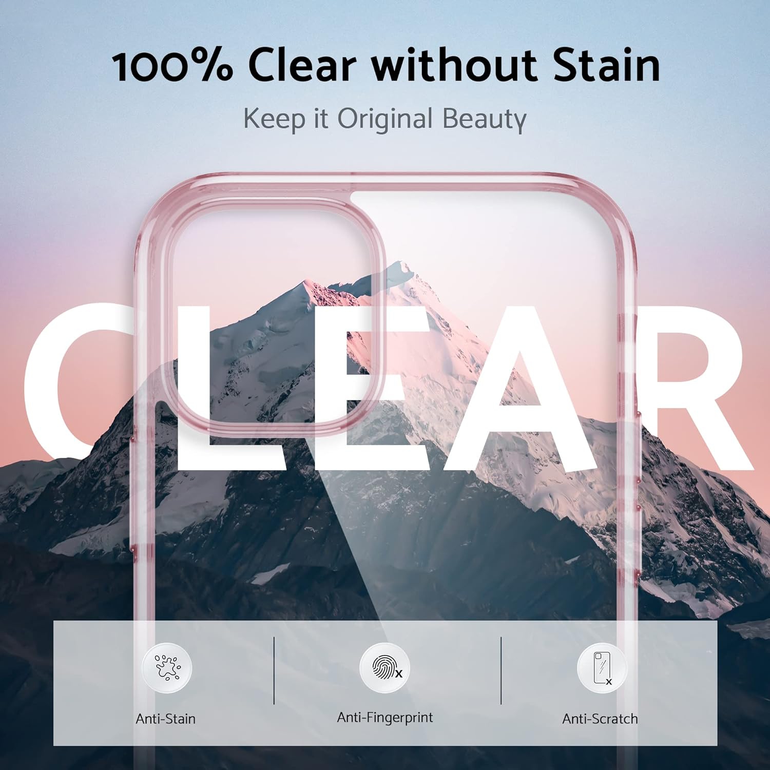 Crystal Clear Designed for iPhone 12 Mini Case, [Non-Yellowing] 15Ft Military Grade Shockproof Protective Cover