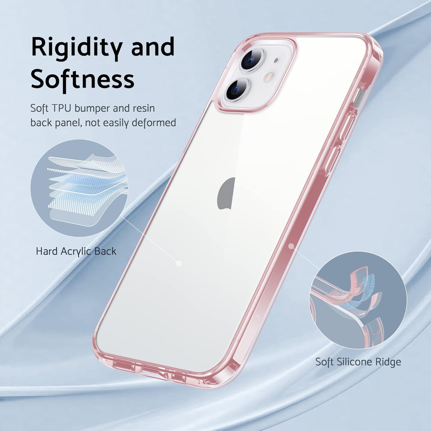 Crystal Clear Designed for iPhone 12 Mini Case, [Non-Yellowing] 15Ft Military Grade Shockproof Protective Cover