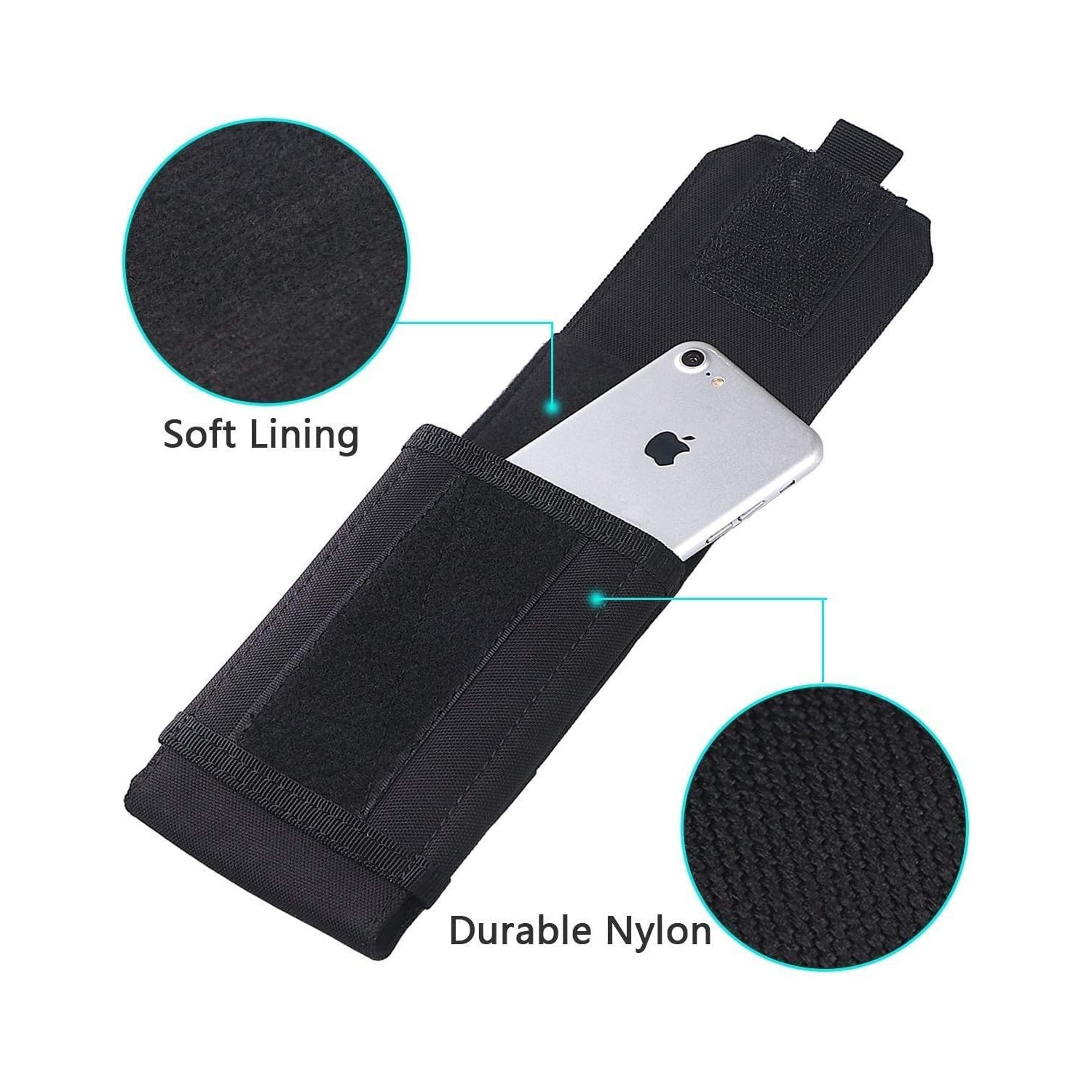 Étui protecteur pour téléphone Tactical Mole, pochette robuste à ceinture boucle avec bande drapeau pour iPhone 14 plus/14 Pro