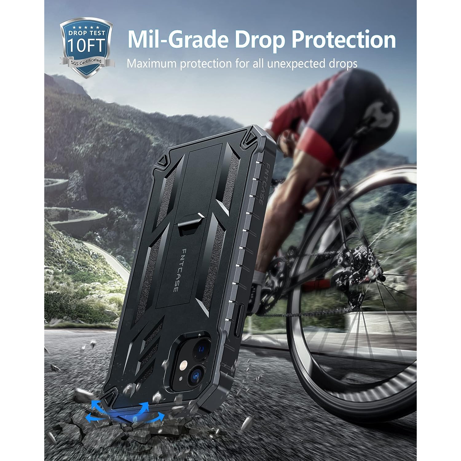 for iPhone 11 Case: for iPhone XR Case Military Grade Drop Proof Rugged Protective Phone Cover with Kickstand |