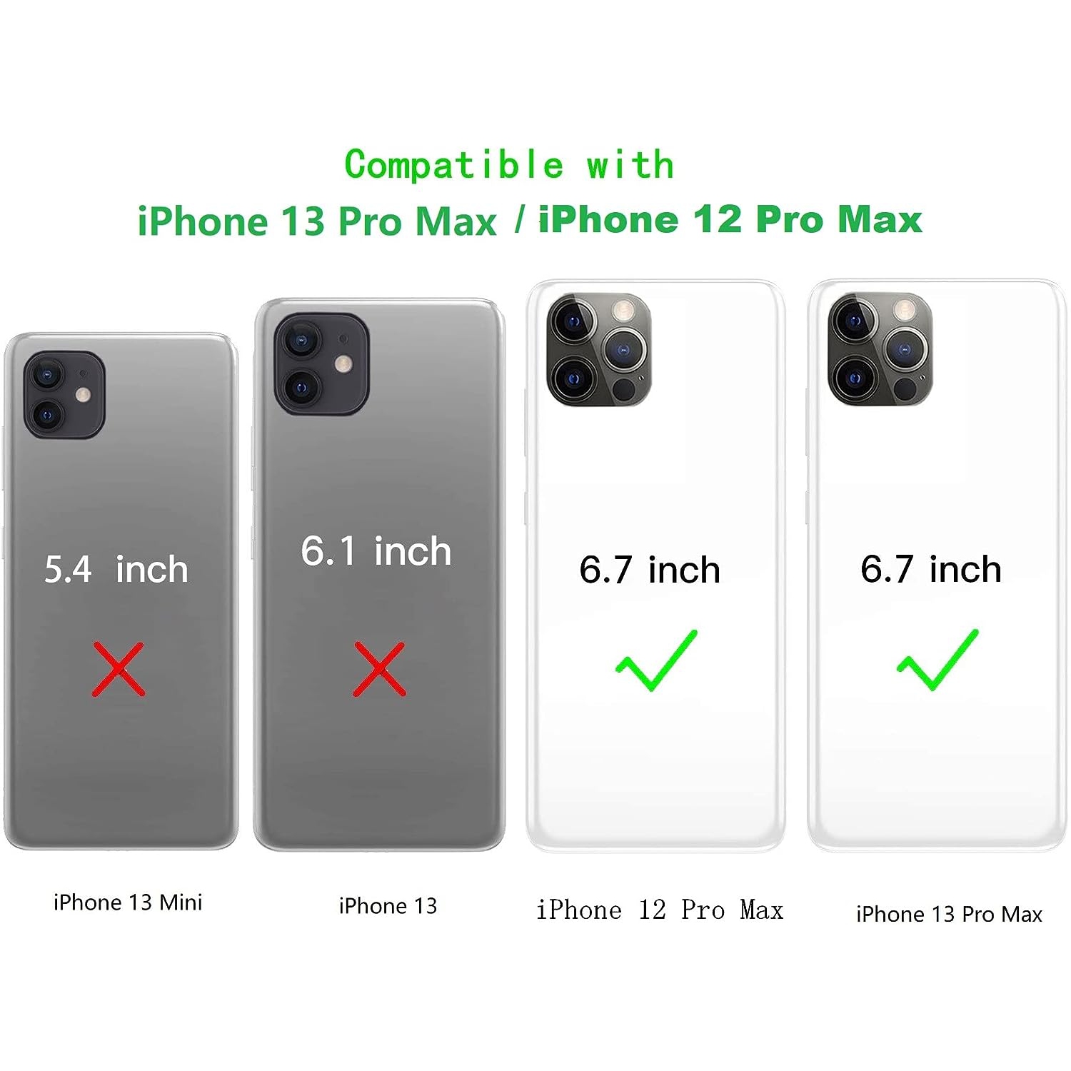 Crossbody Phone Case for iPhone 13 Pro Max Case with Card Holder,iPhone 12 Pro Max Case Wallet for Women Men