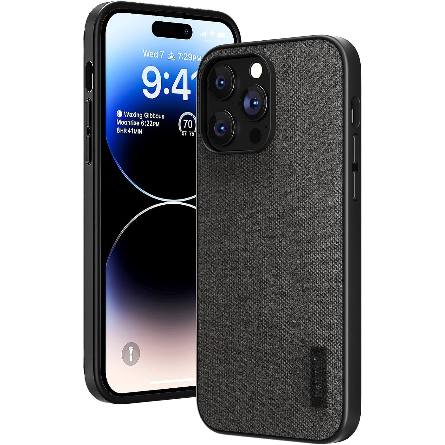 Case for iPhone 14 Pro, Hybrid Hard Back Case with TPU Bumper Thin Case for iPhone 14 Pro Shockproof Protective