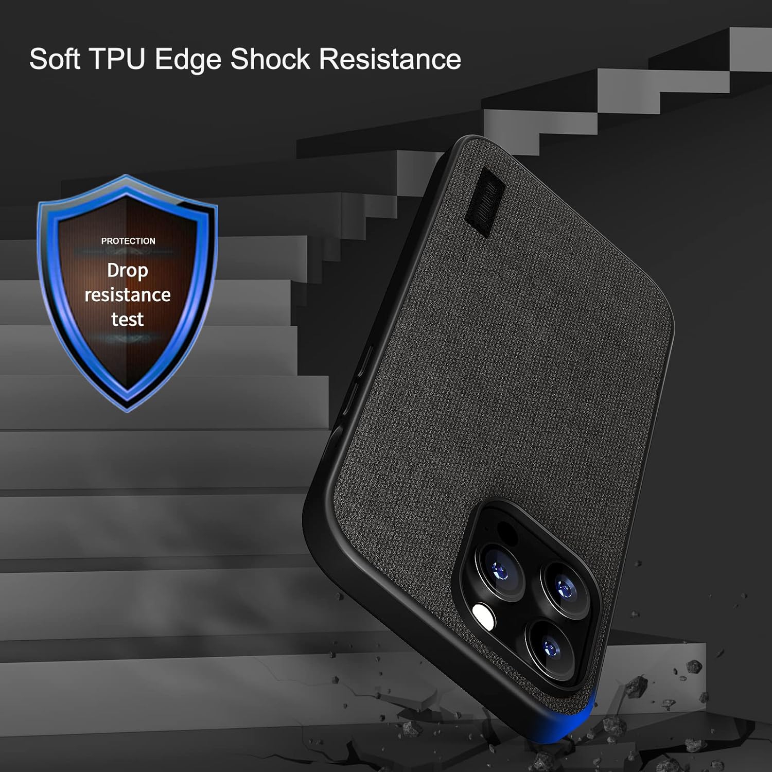 Case for iPhone 14 Pro, Hybrid Hard Back Case with TPU Bumper Thin Case for iPhone 14 Pro Shockproof Protective