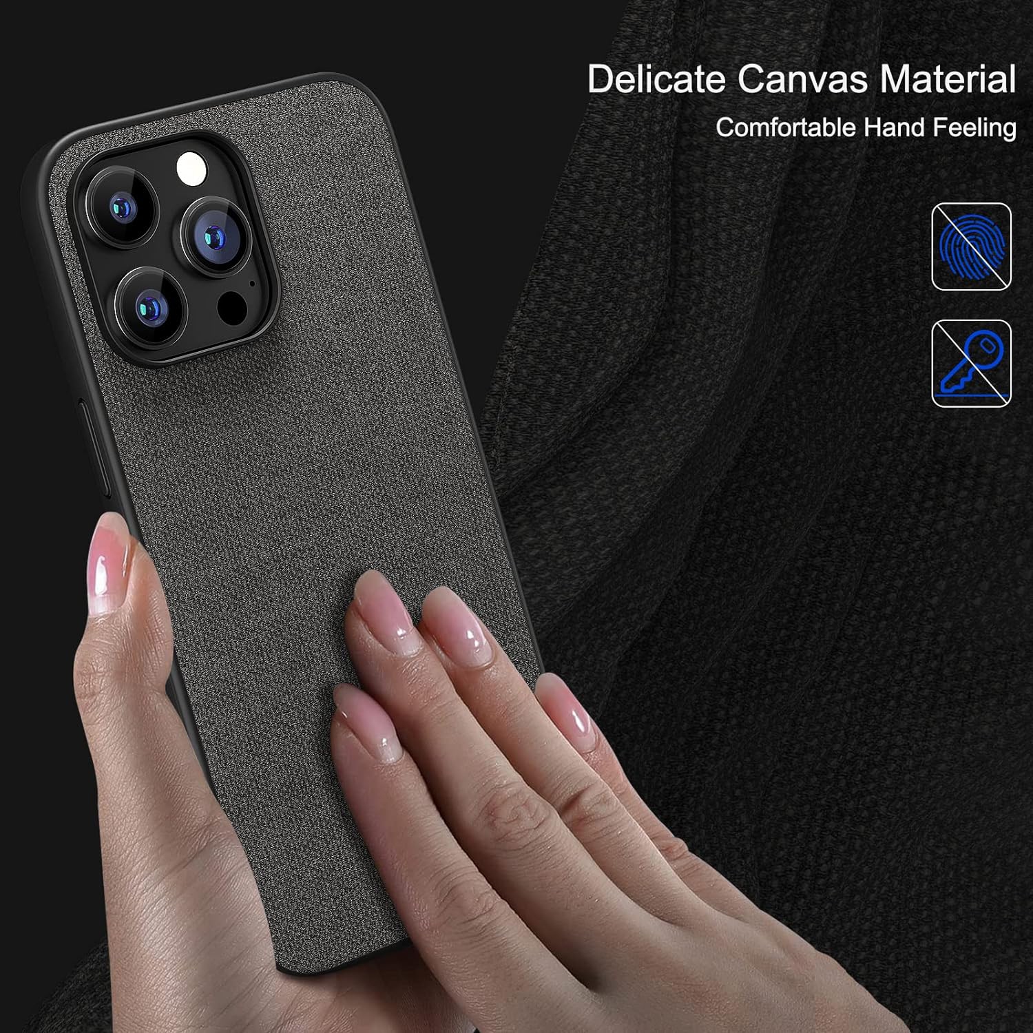 Case for iPhone 14 Pro, Hybrid Hard Back Case with TPU Bumper Thin Case for iPhone 14 Pro Shockproof Protective