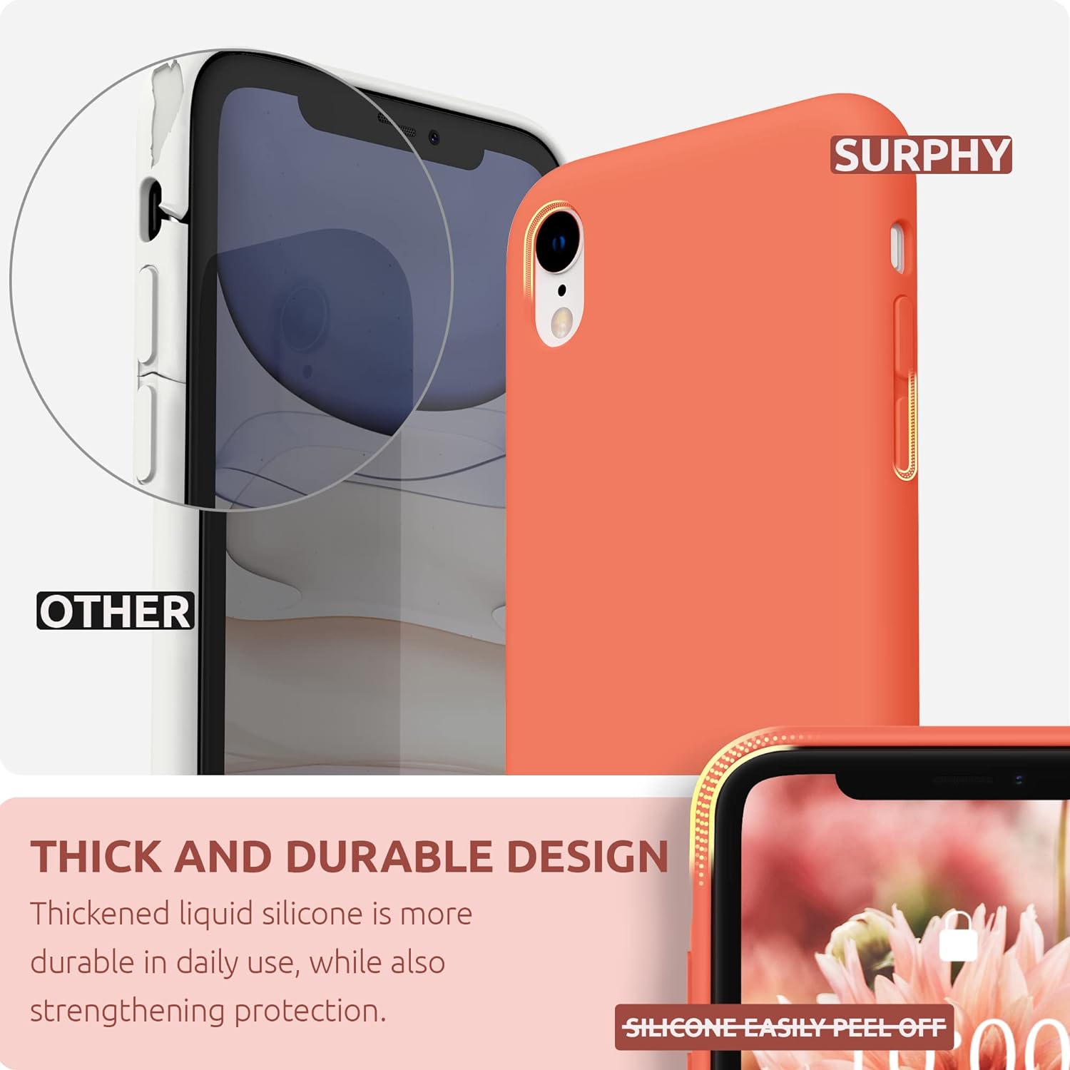 iPhone XR Silicone Case,Liquid Silicone Gel Rubber Anti-Scratch 6.1 inch Phone Case for iPhone XR