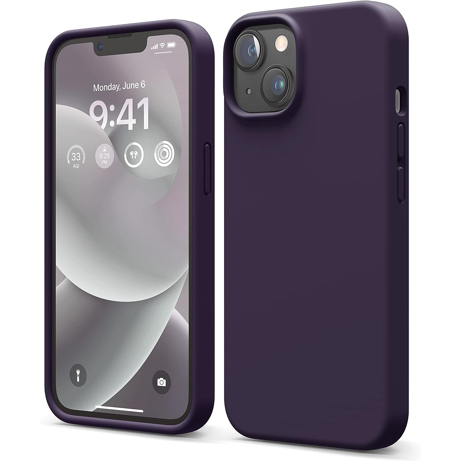 Compatible with iPhone 14 Case, Liquid Silicone Case, Full Body Protective Cover, Shockproof, Slim Phone Case,
