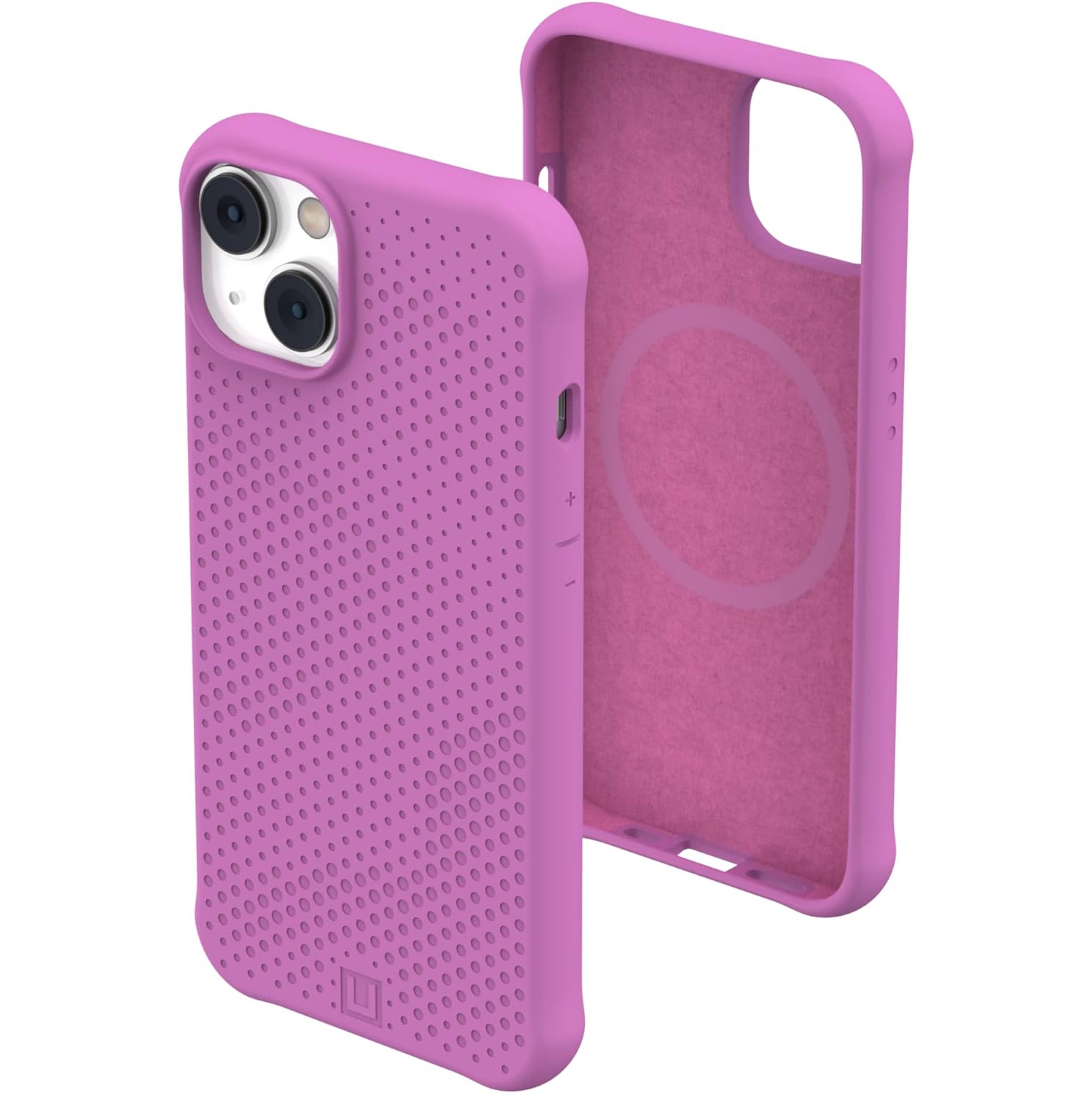 [U] by UAG Designed for iPhone 14 Case Purple Orchid 6.1" Dot Built-in Magnet Compatible with MagSafe Charging Slim
