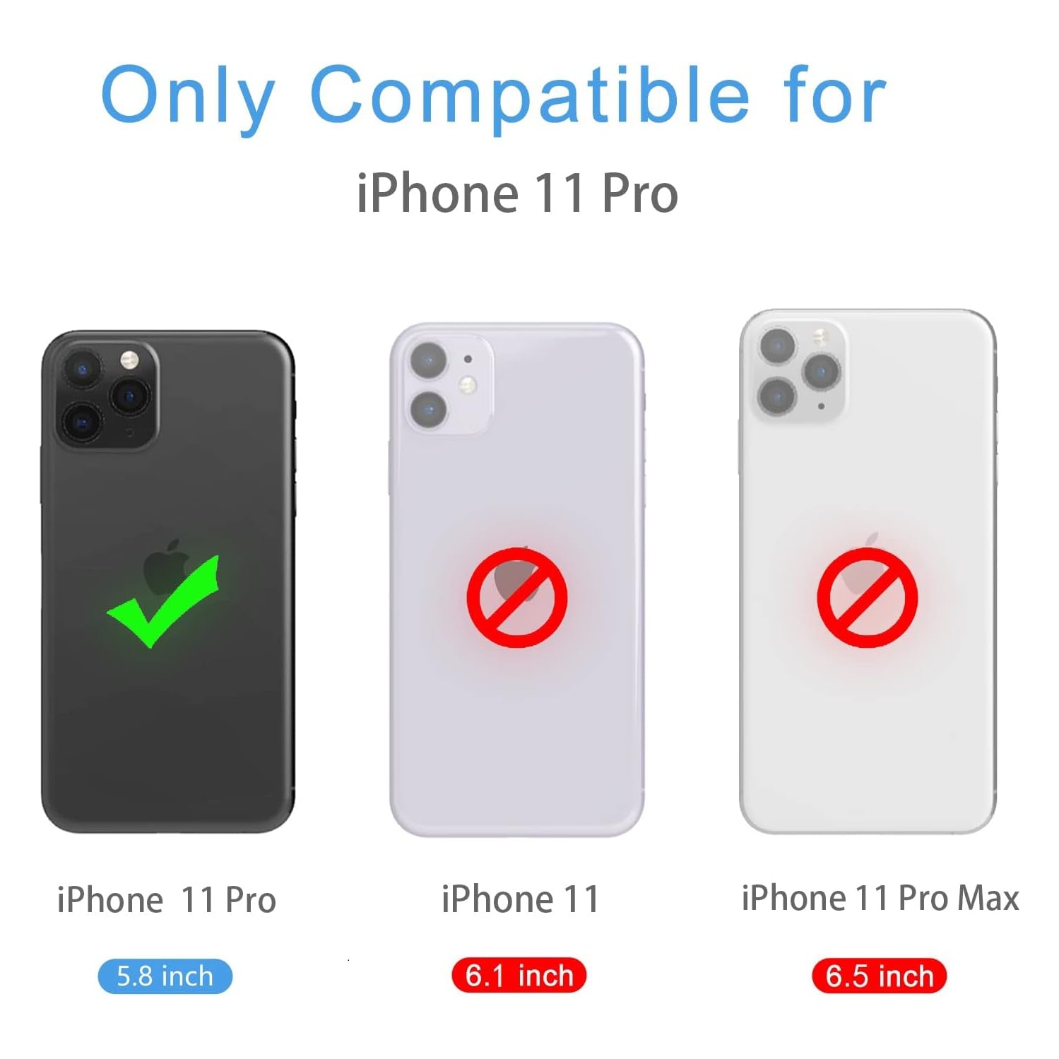 iPhone 11 Pro Wallet Case, Zipper Purse Folio Magnetic Leather Wallet Protection Card Slot Holder Detachable Slim