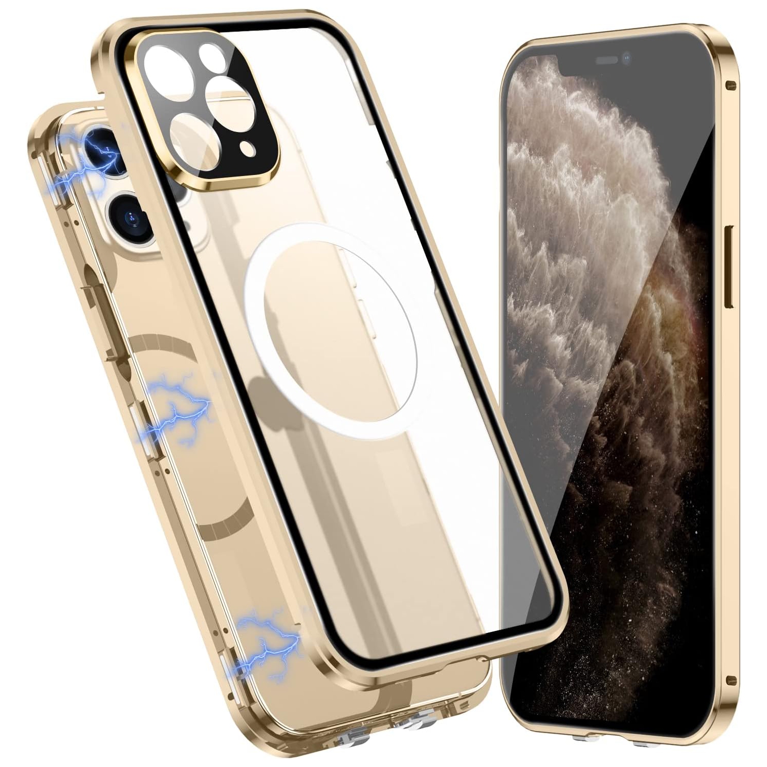 Case for iPhone 11 Pro, Compatible with Magsafe 360 Degree Full Body Protection Case Magnetic Attraction Metal