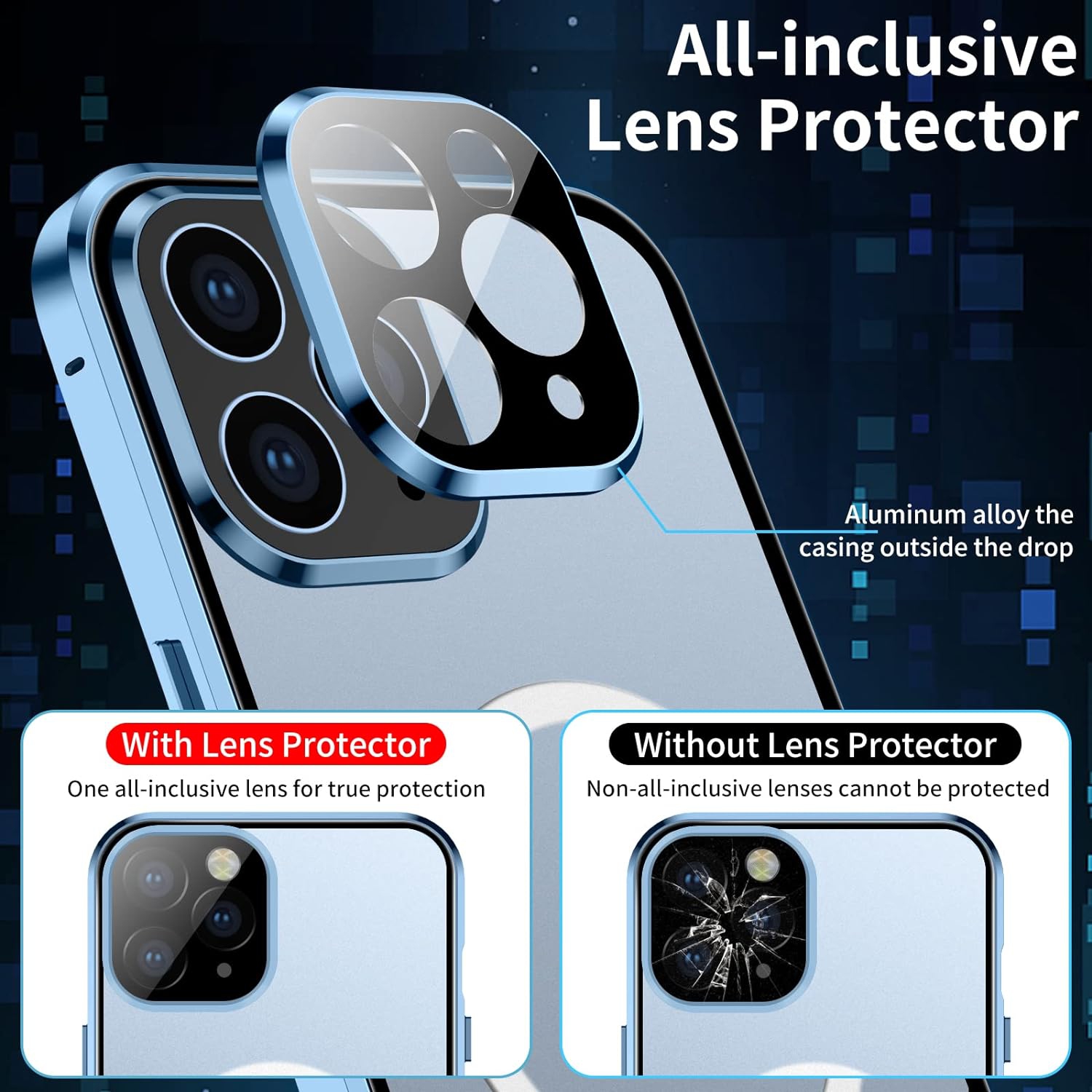 Case for iPhone 11 Pro, Compatible with Magsafe 360 Degree Full Body Protection Case Magnetic Attraction Metal