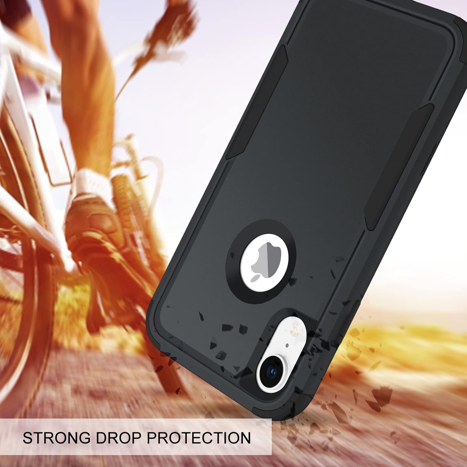 iPhone XR Case, iPhone XR Phone Case, Heavy Duty 3 in 1 Hybrid Hard PC Soft TPU Bumper Rugged Full Body