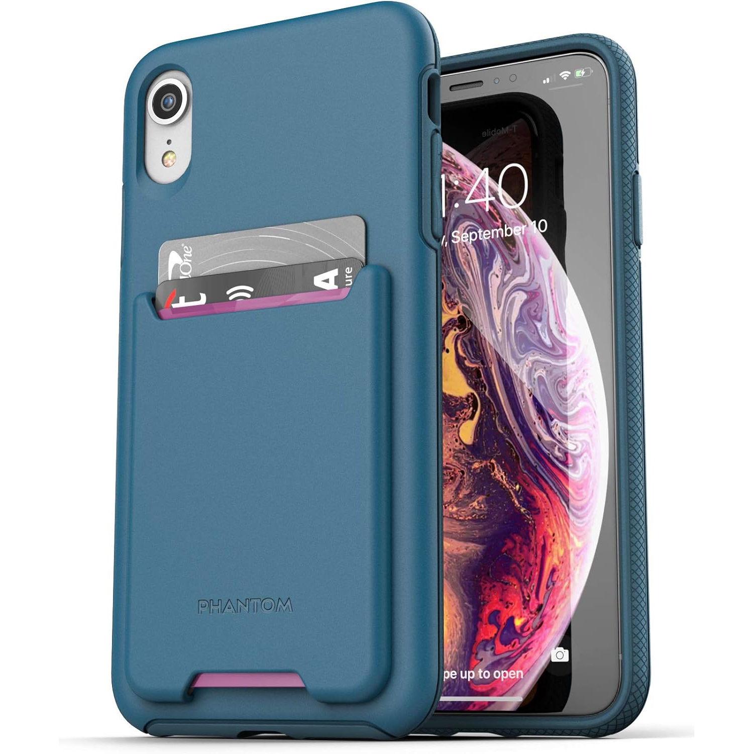 iPhone XR Wallet Case, Ultra Slim Credit Card and ID Holder Thin Protective Grip Cover