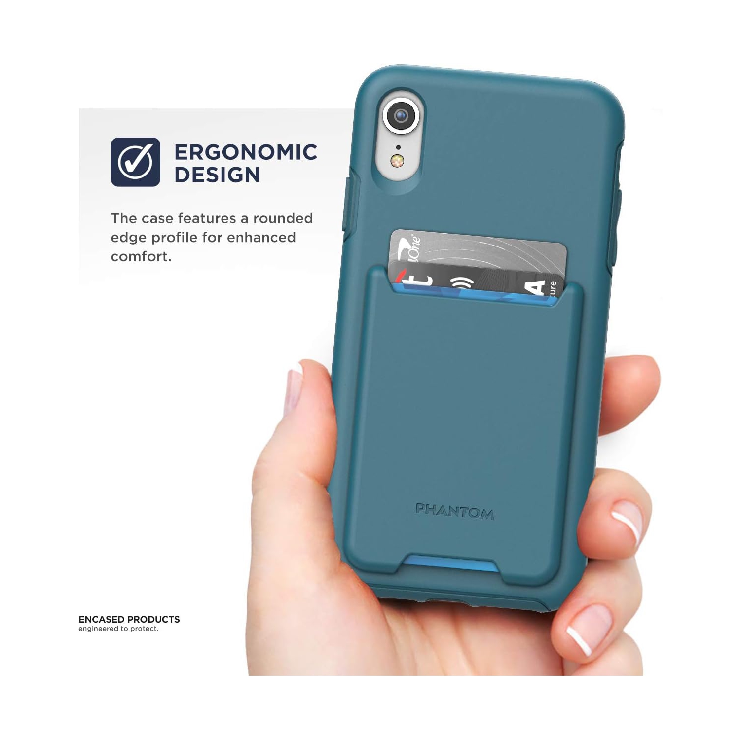 iPhone XR Wallet Case, Ultra Slim Credit Card and ID Holder Thin Protective Grip Cover