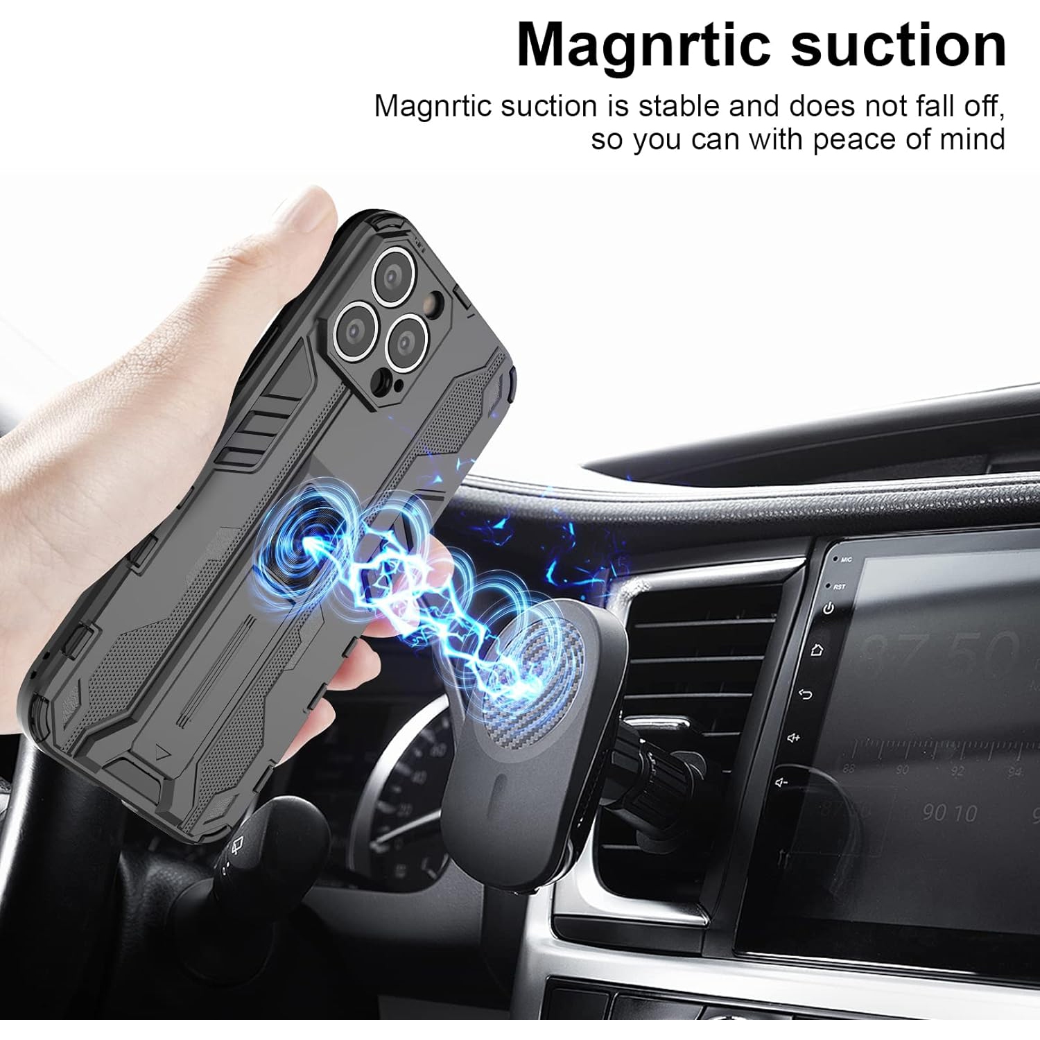 Case for iPhone 12 Pro Max with Screen Protector Tempered Glass, Heavy Duty Shockproof Tough Armour Case